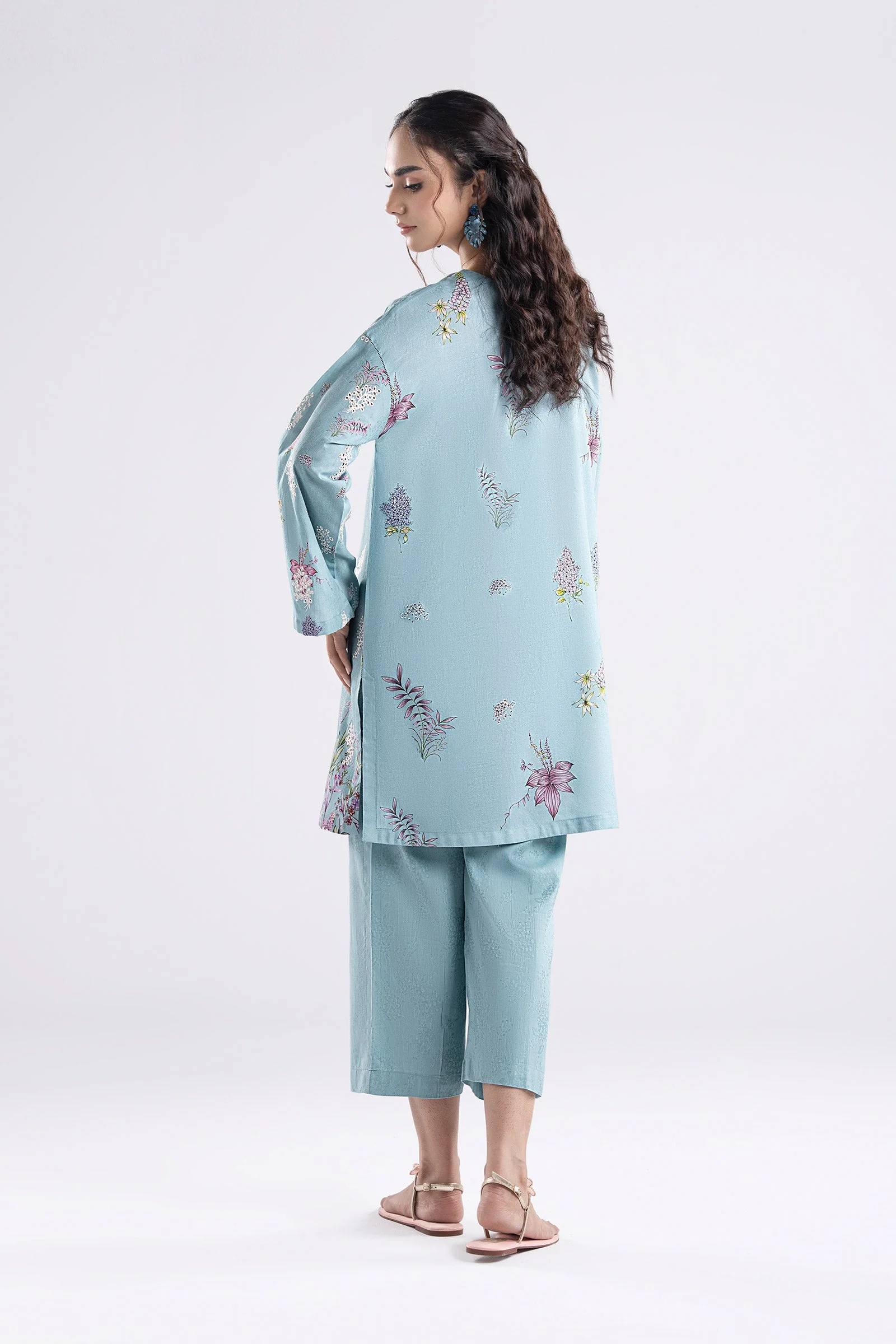 2 Pc Embroidered Dobby Viscose Suit - Image 5