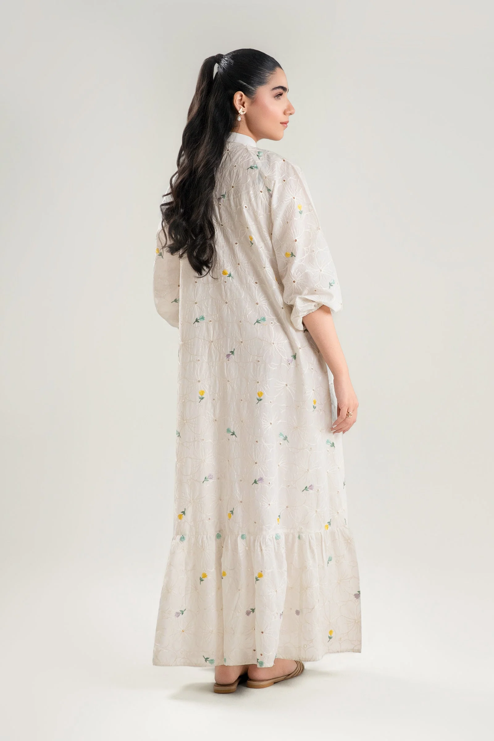 Embroidered Lawn Dress - Image 7