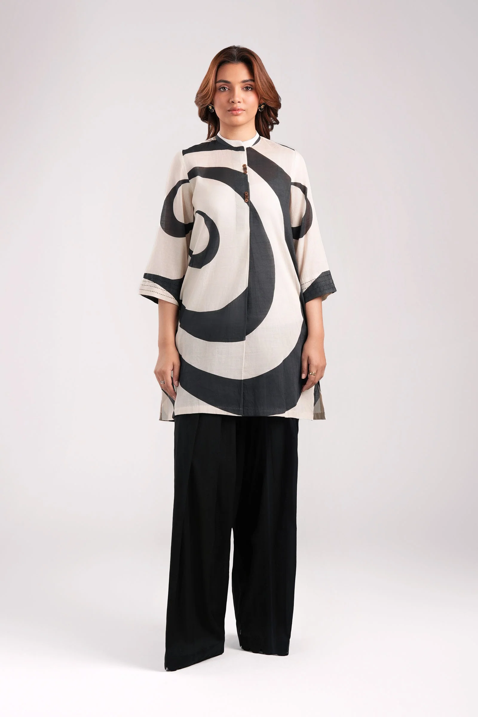 Printed Slub Lawn Shirt