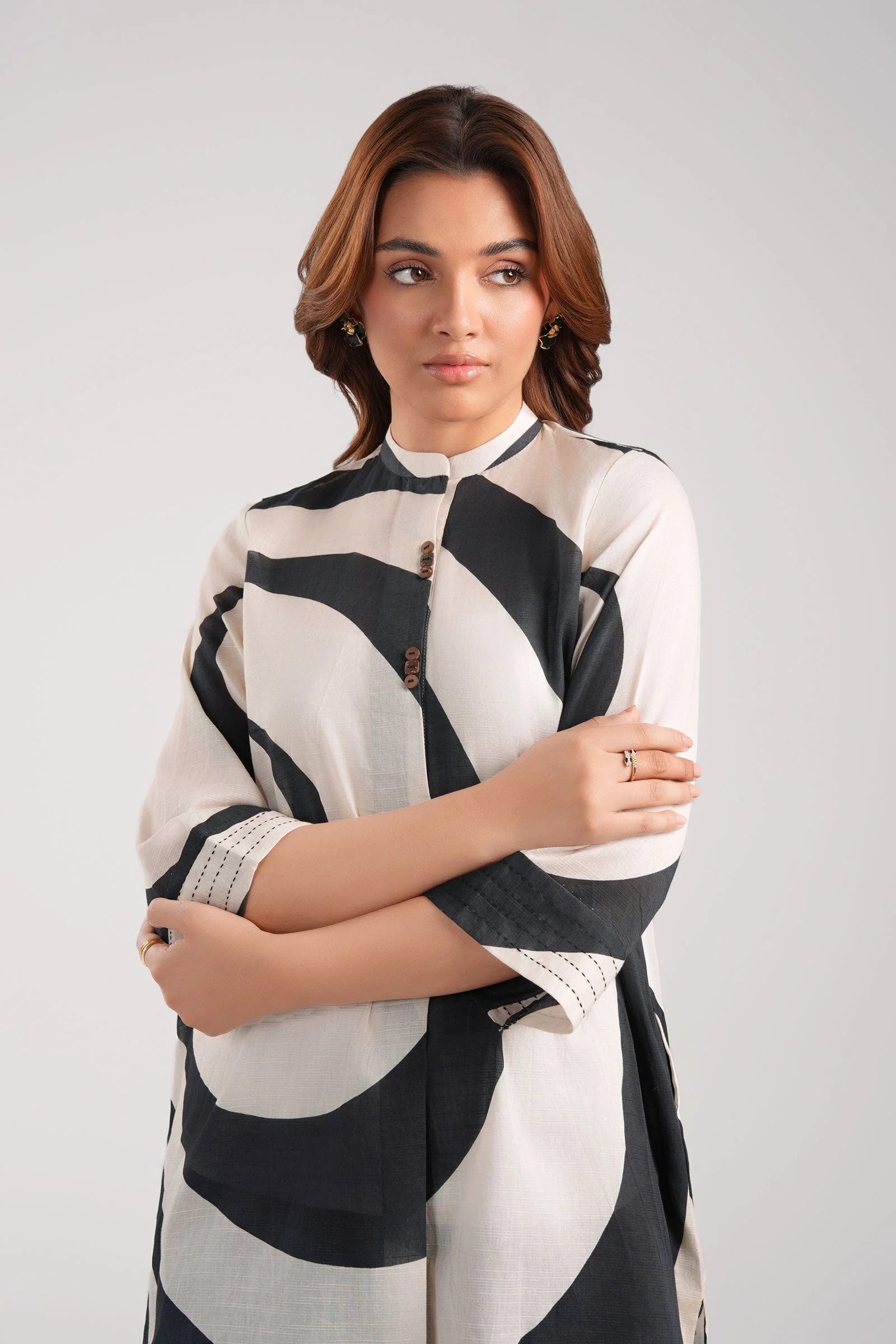 Printed Slub Lawn Shirt - Image 2