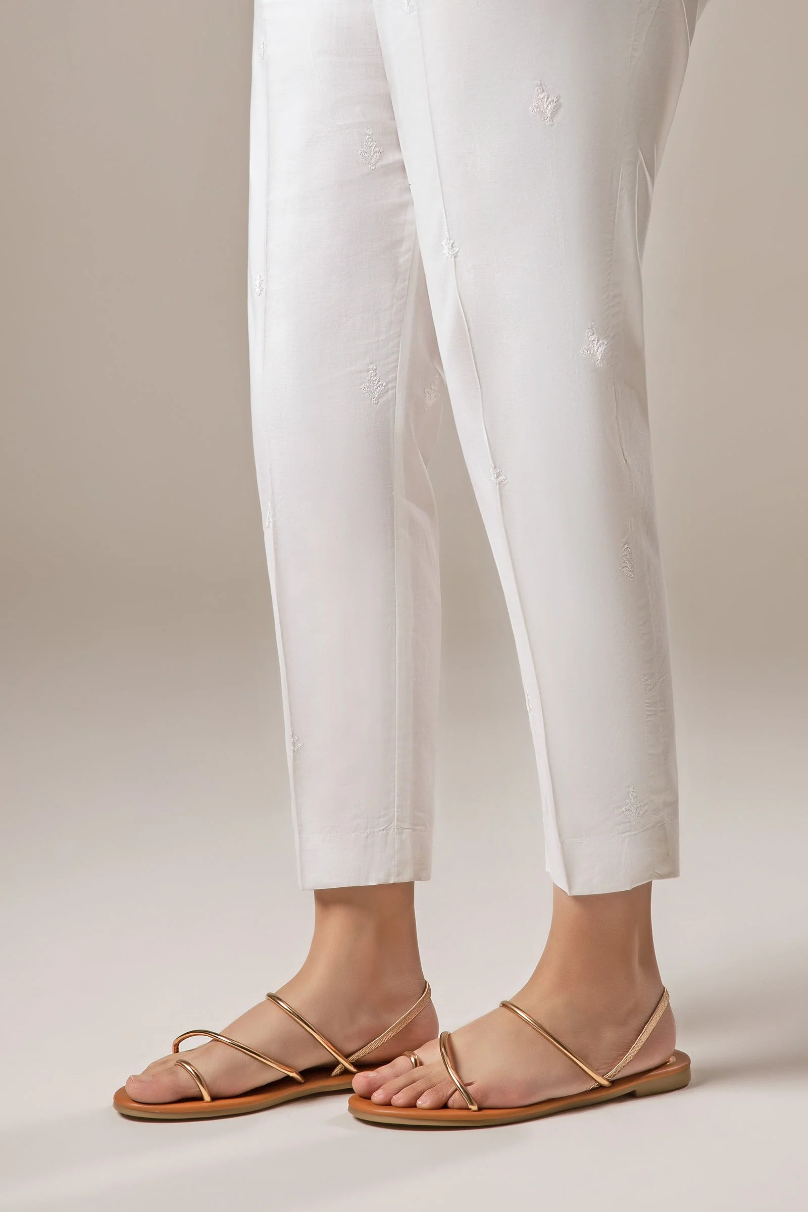 Embroidered Cambric Trouser - Image 2