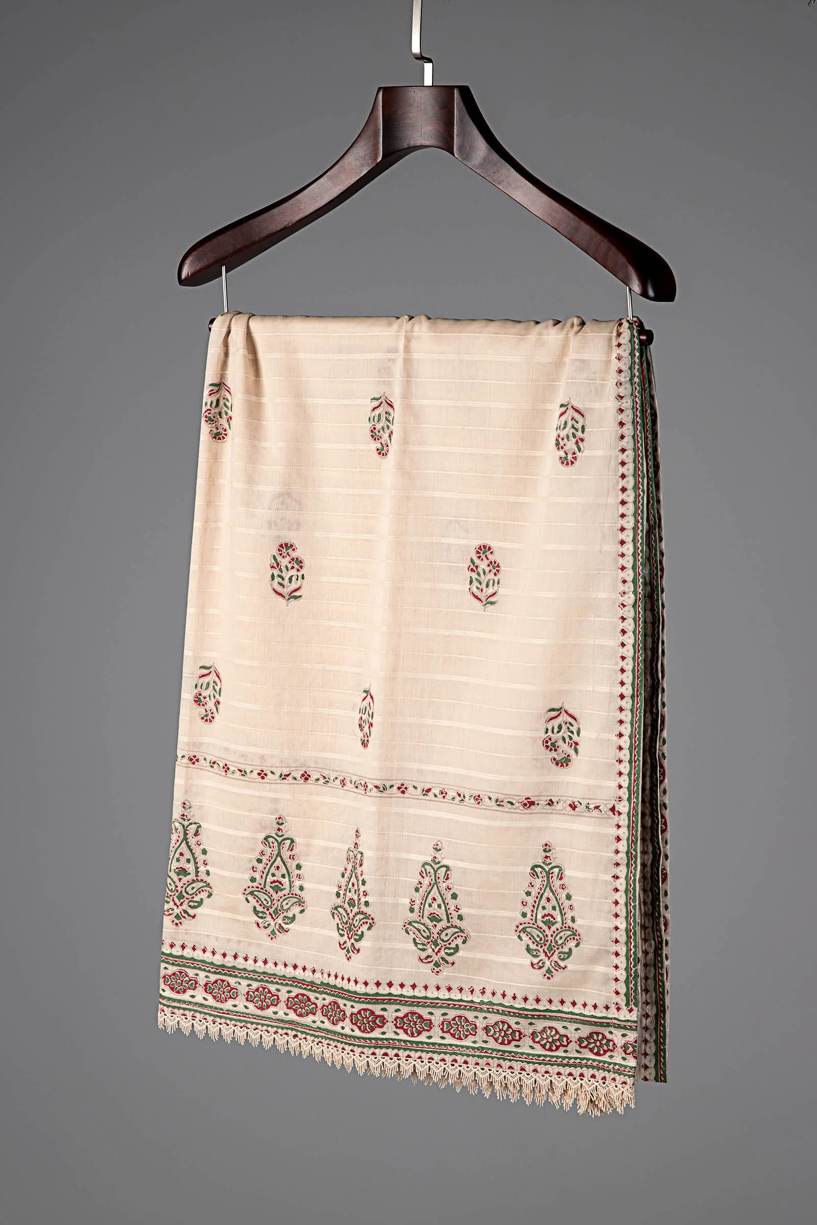 Printed Textured Voile Dupatta - Image 2