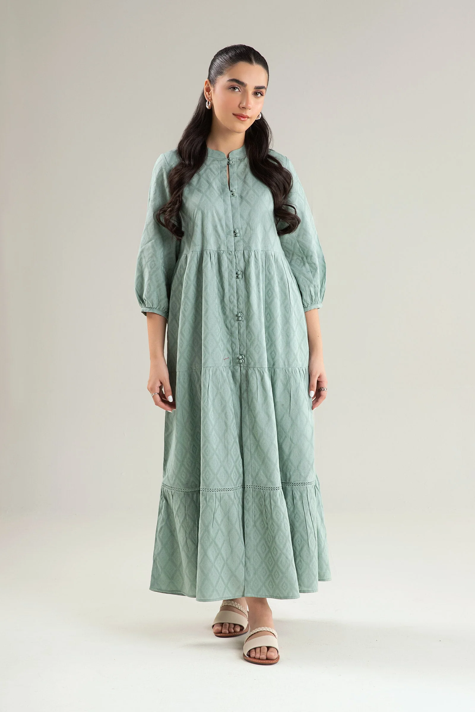Dyed Dobby Viscose Dress