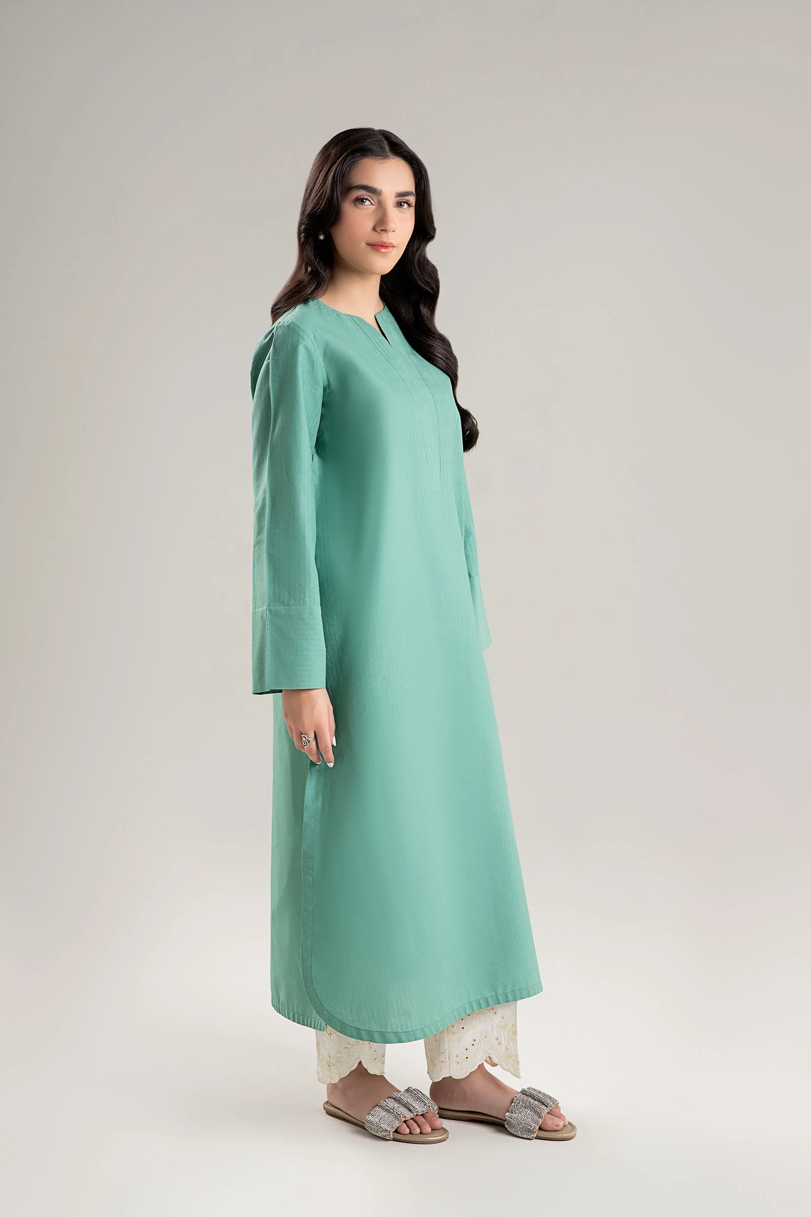 Dyed Self Pinstripe Shirt - Image 4