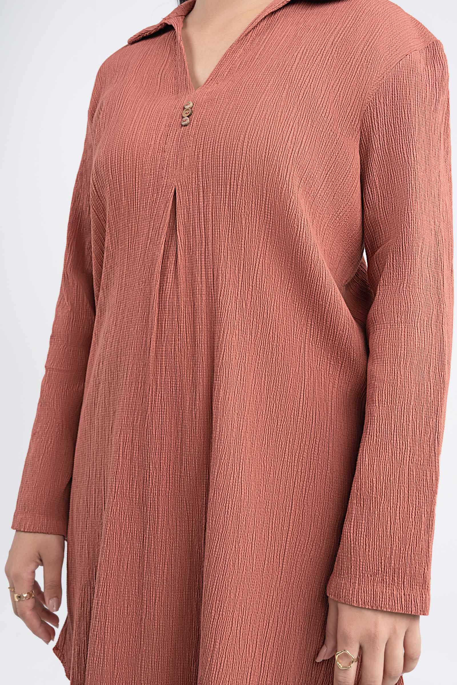 2 Pc Dyed Seersucker Suit - Image 4