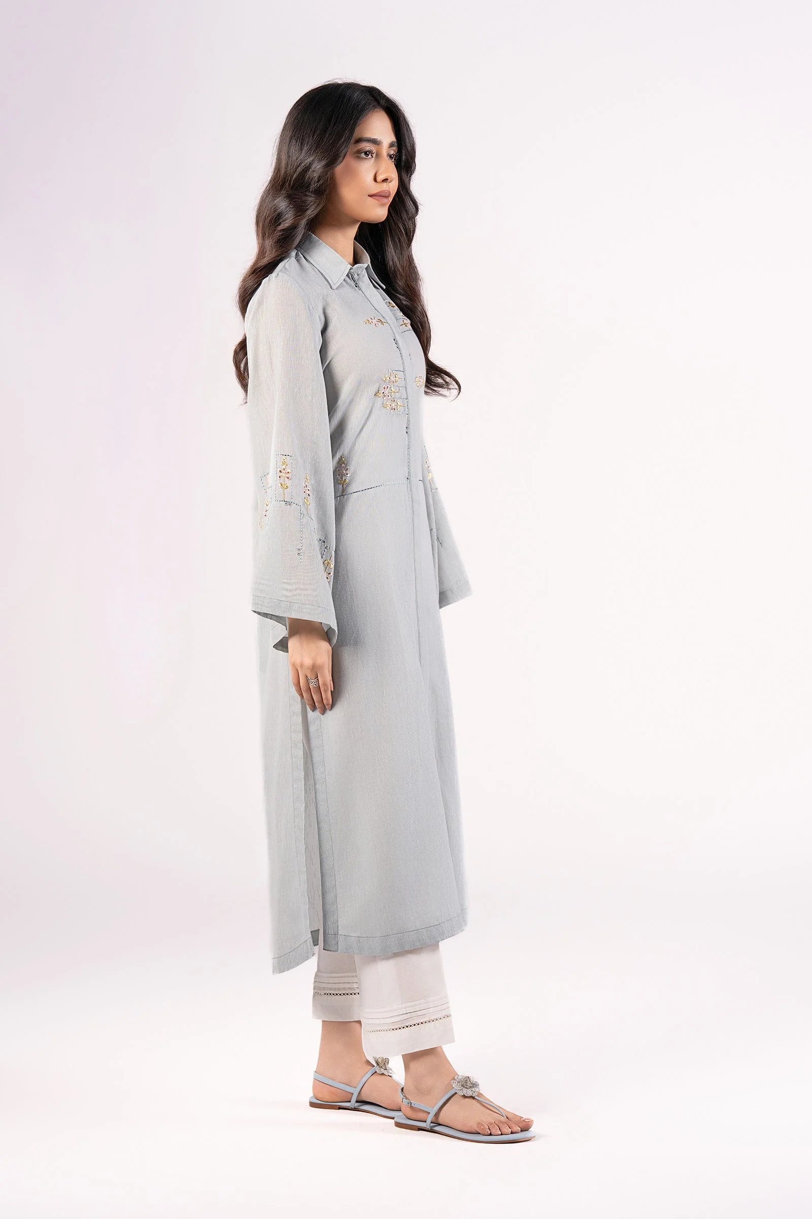 Embroidered Karandi Tunic - Image 5
