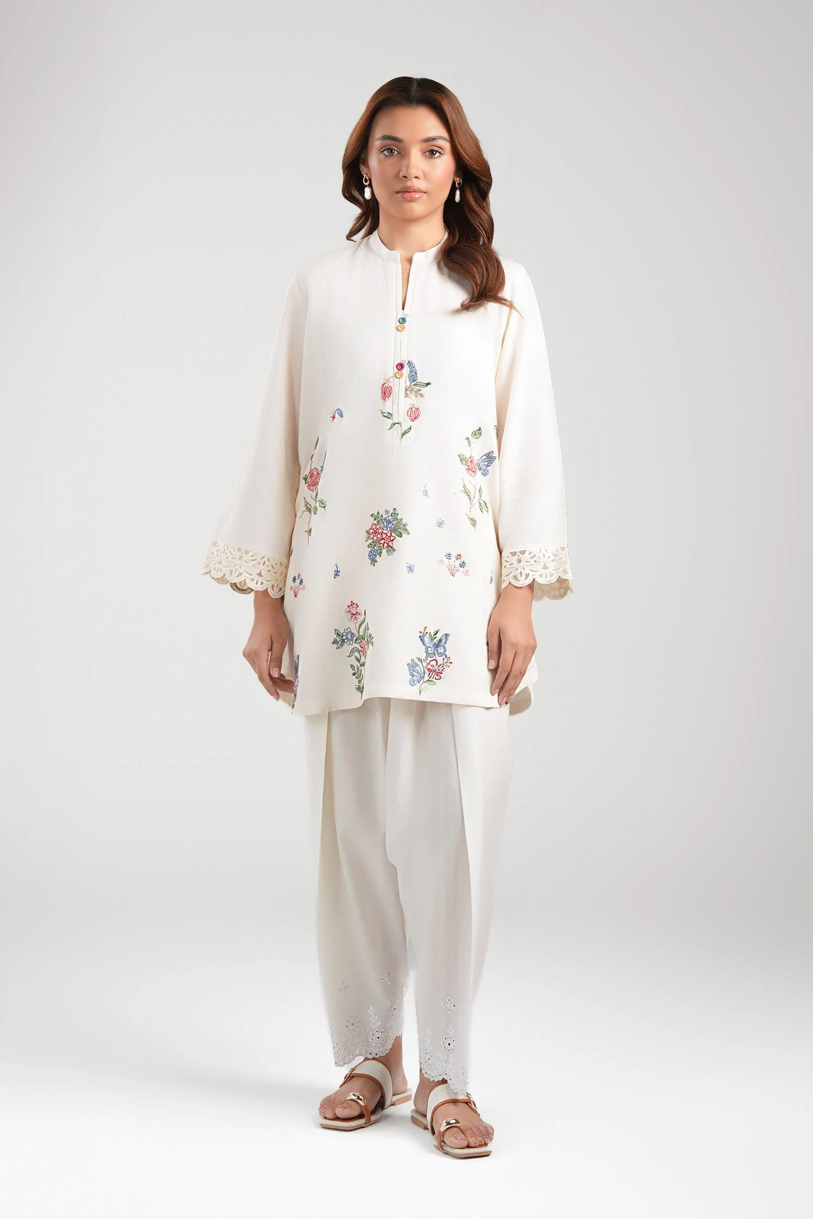 Embroidered Jacquard Viscose Shirt