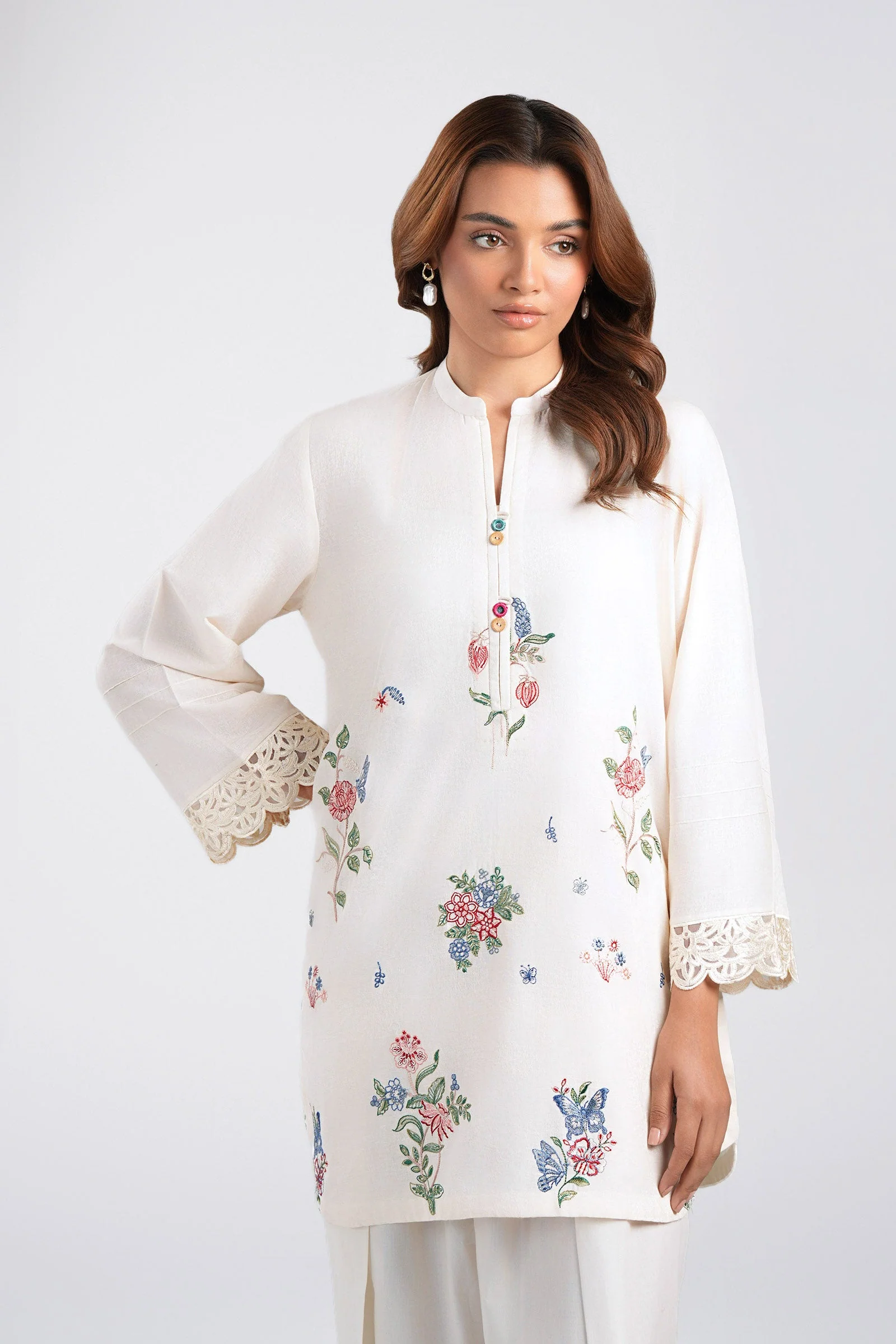 Embroidered Jacquard Viscose Shirt - Image 2