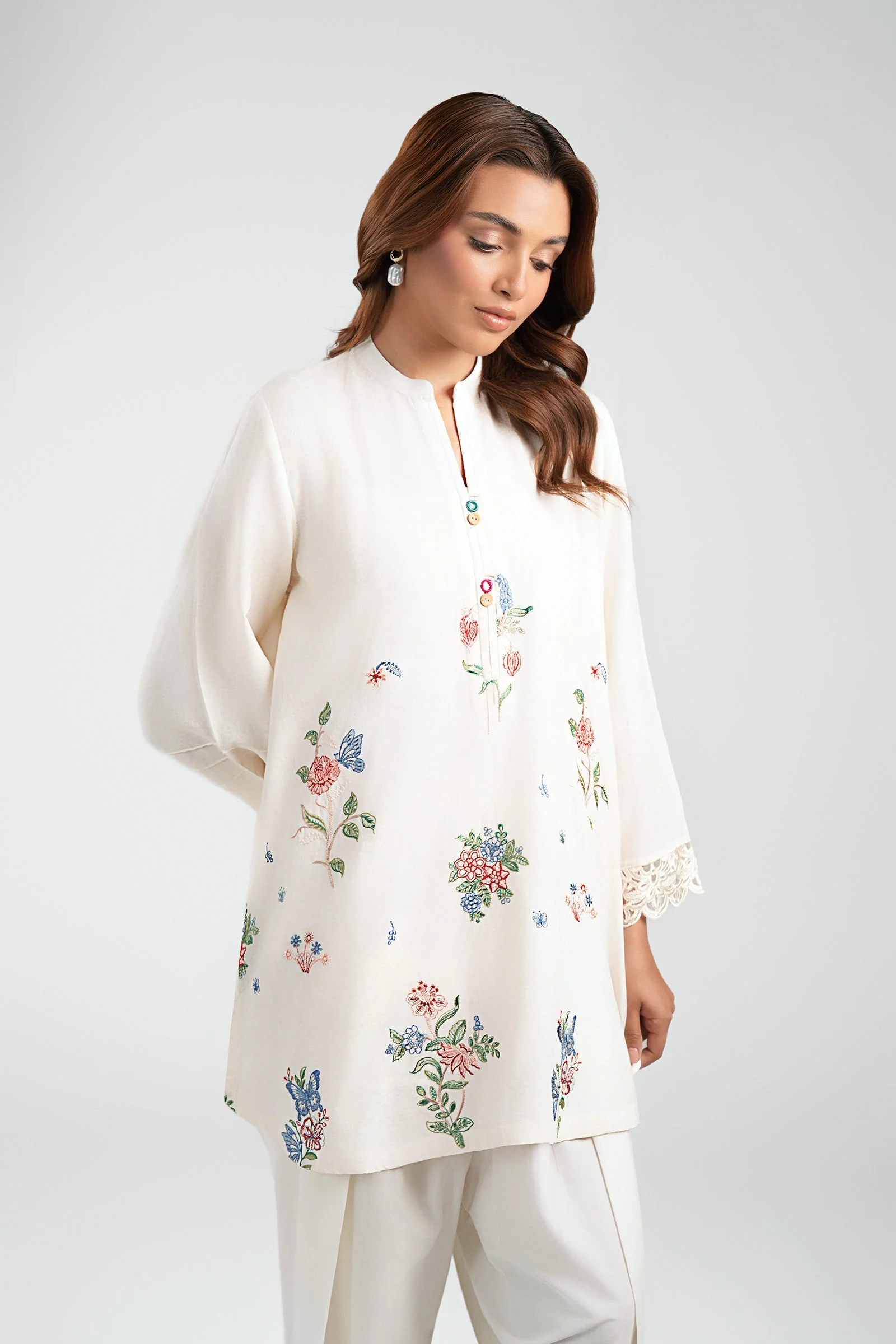 Embroidered Jacquard Viscose Shirt - Image 3