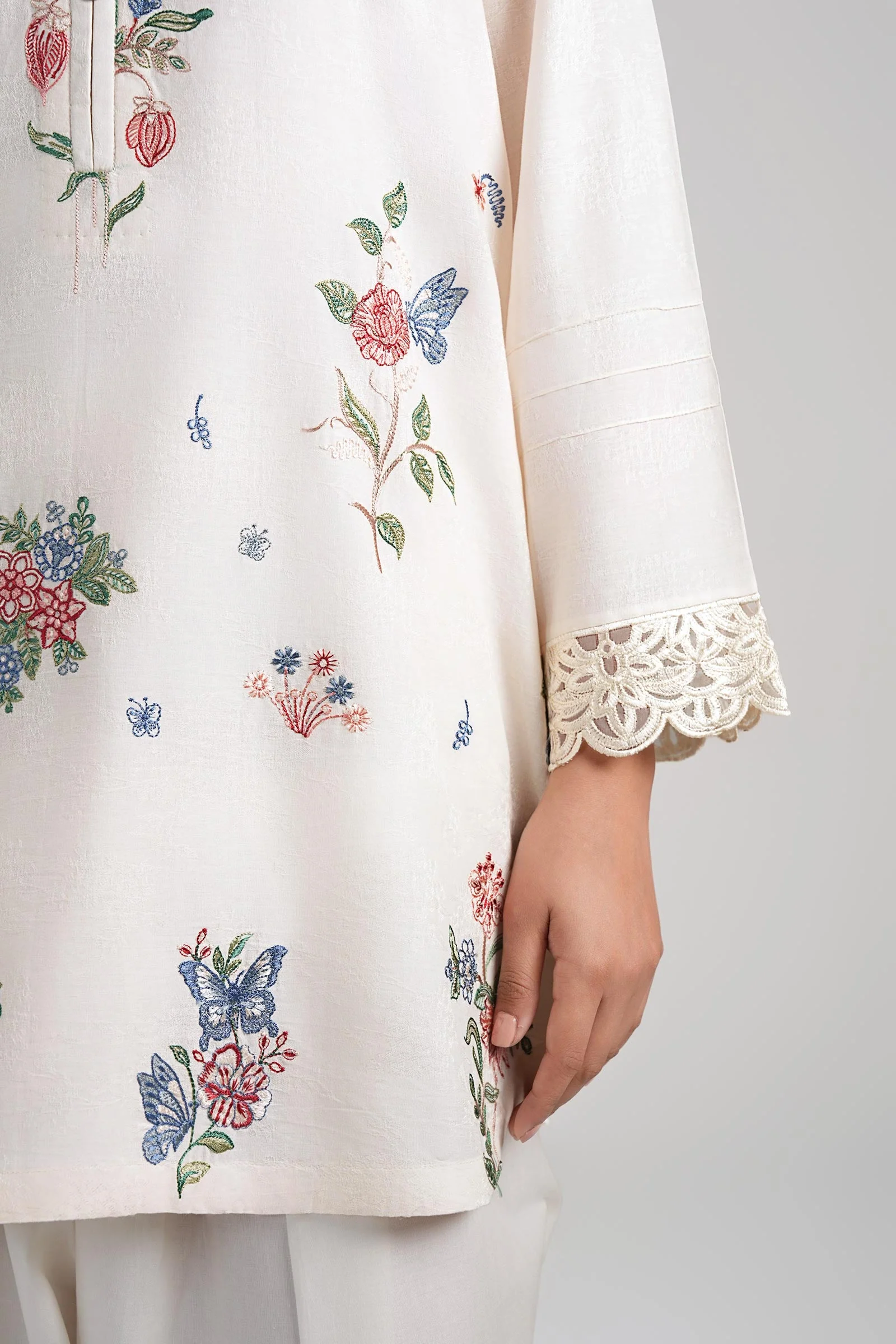 Embroidered Jacquard Viscose Shirt - Image 4