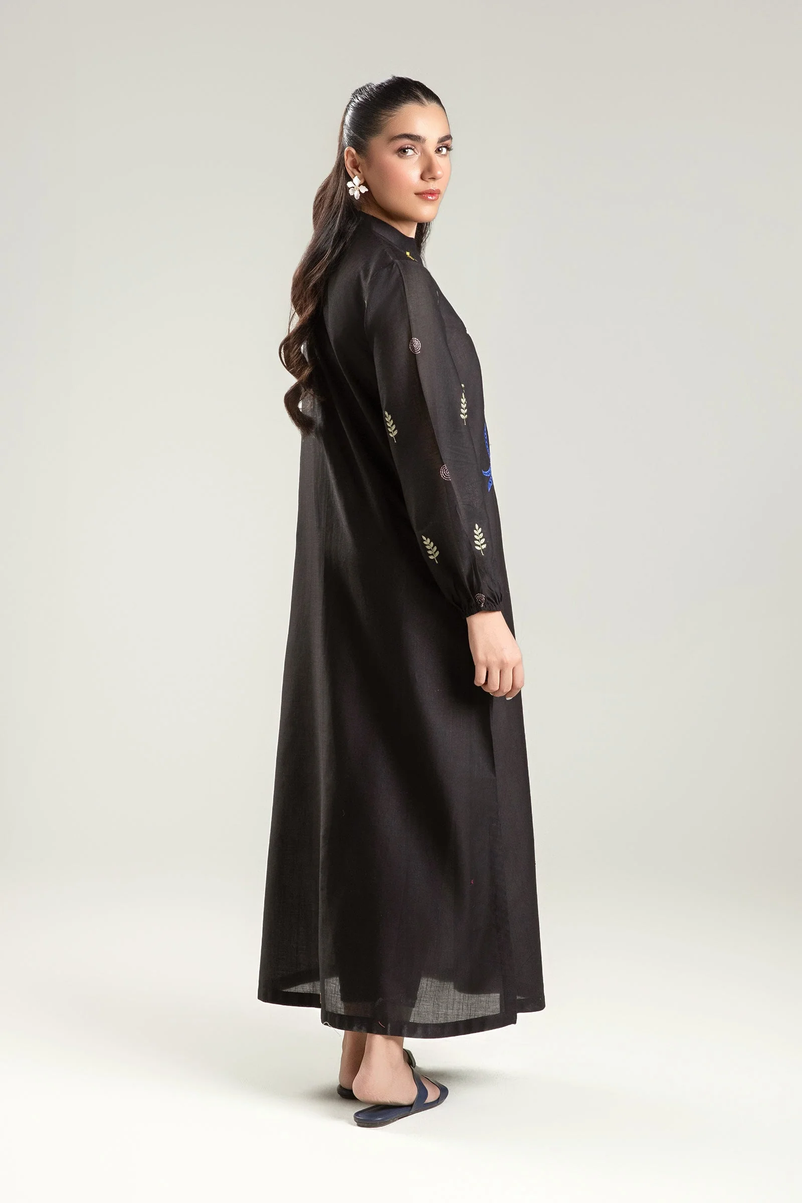 Embroidered Slub Lawn Tunic - Image 6