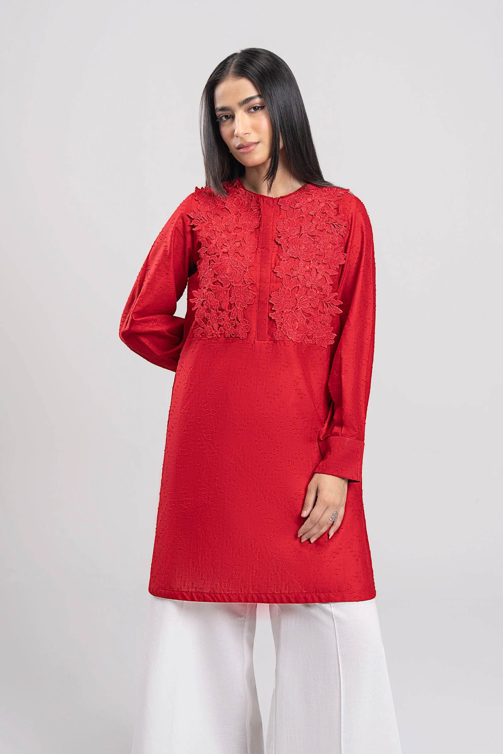 Embroidered Textured Shirt - Image 3