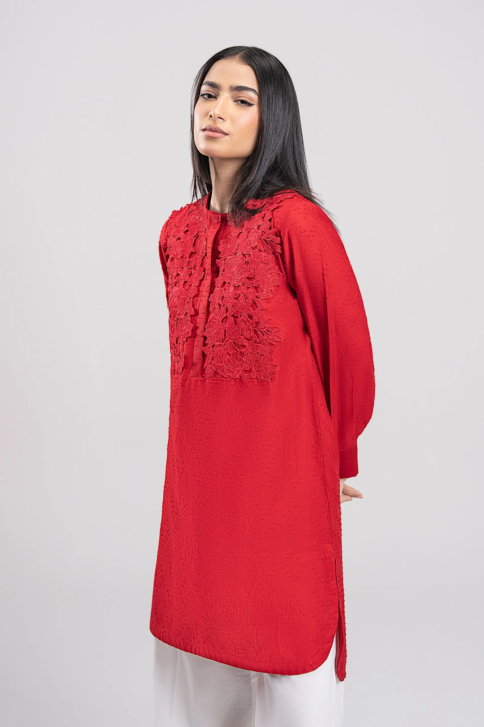 Embroidered Textured Shirt - Image 4