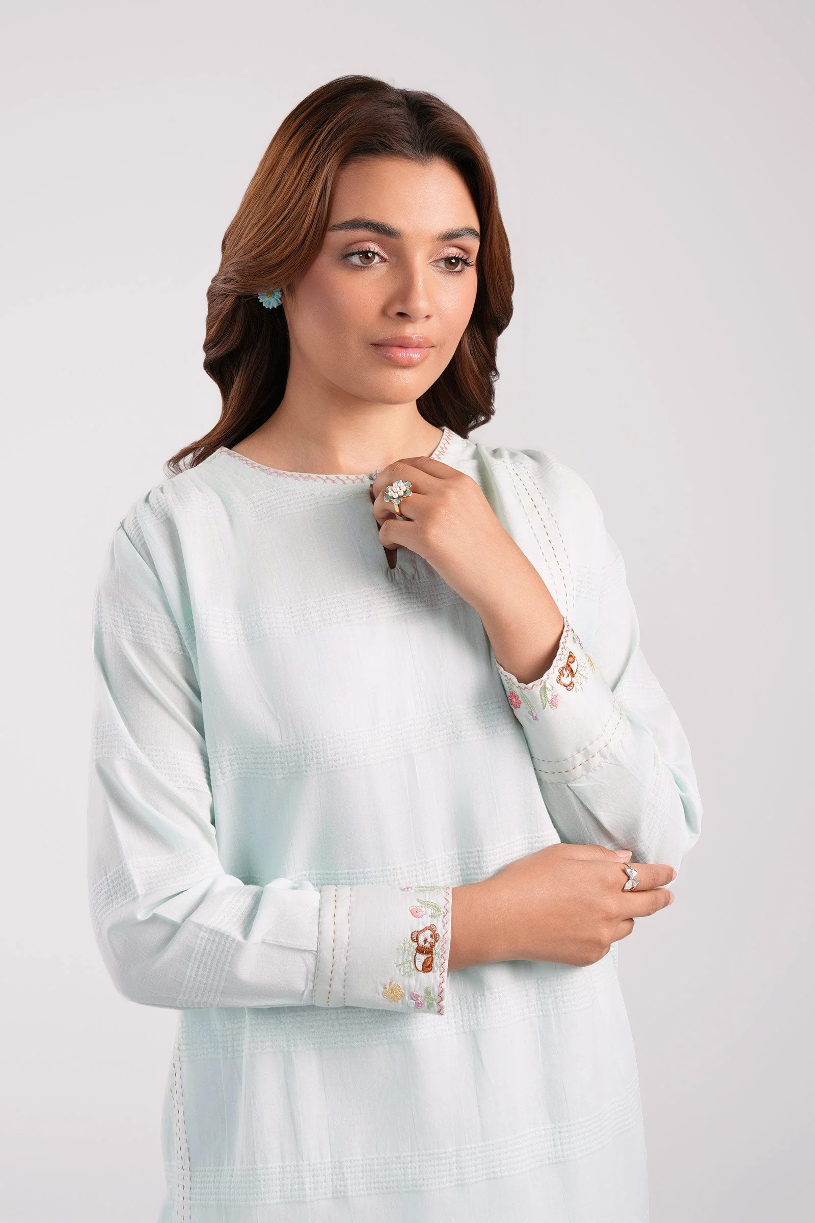 Embroidered Textured Tunic - Image 3