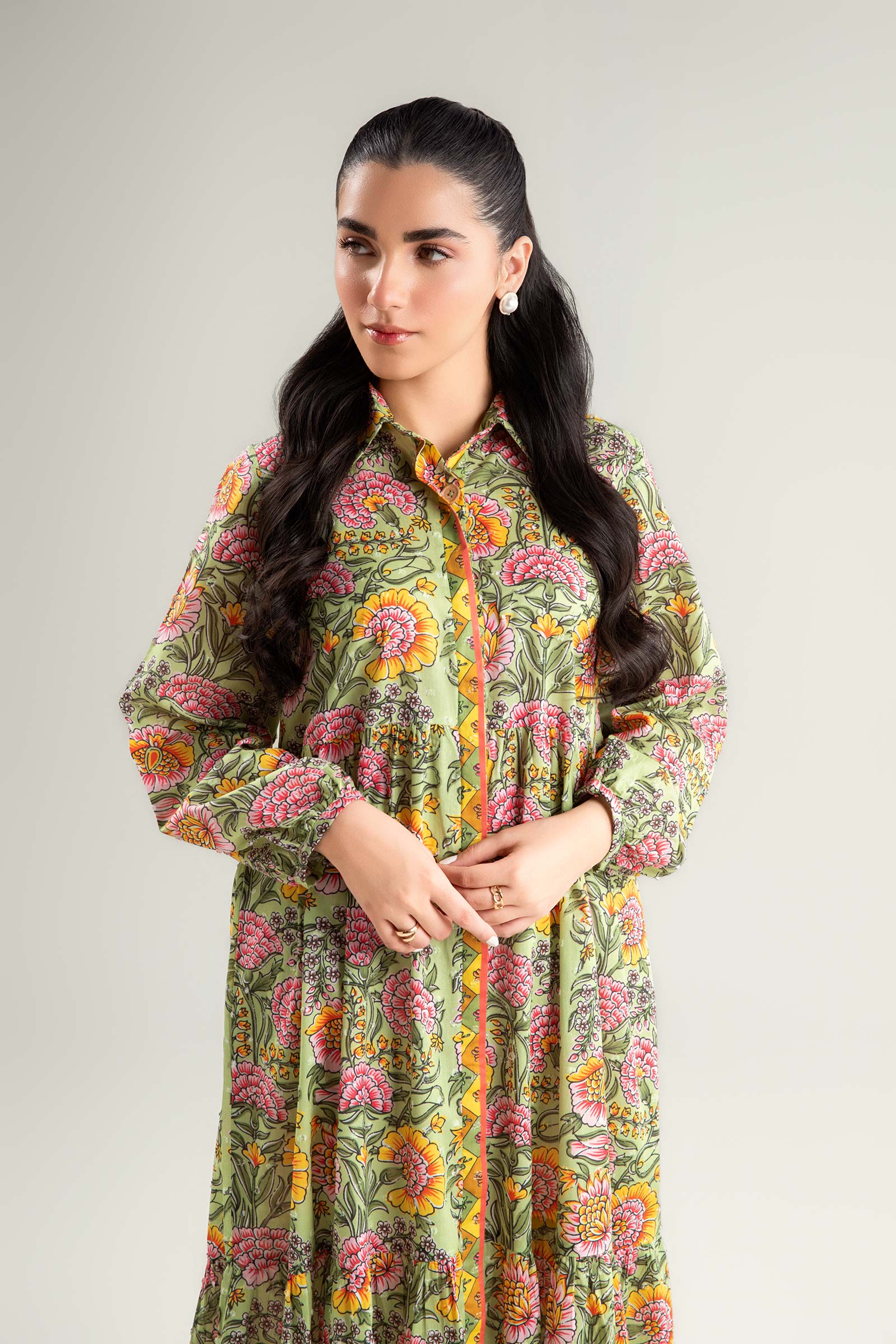 Printed Brochia Dress - Image 4