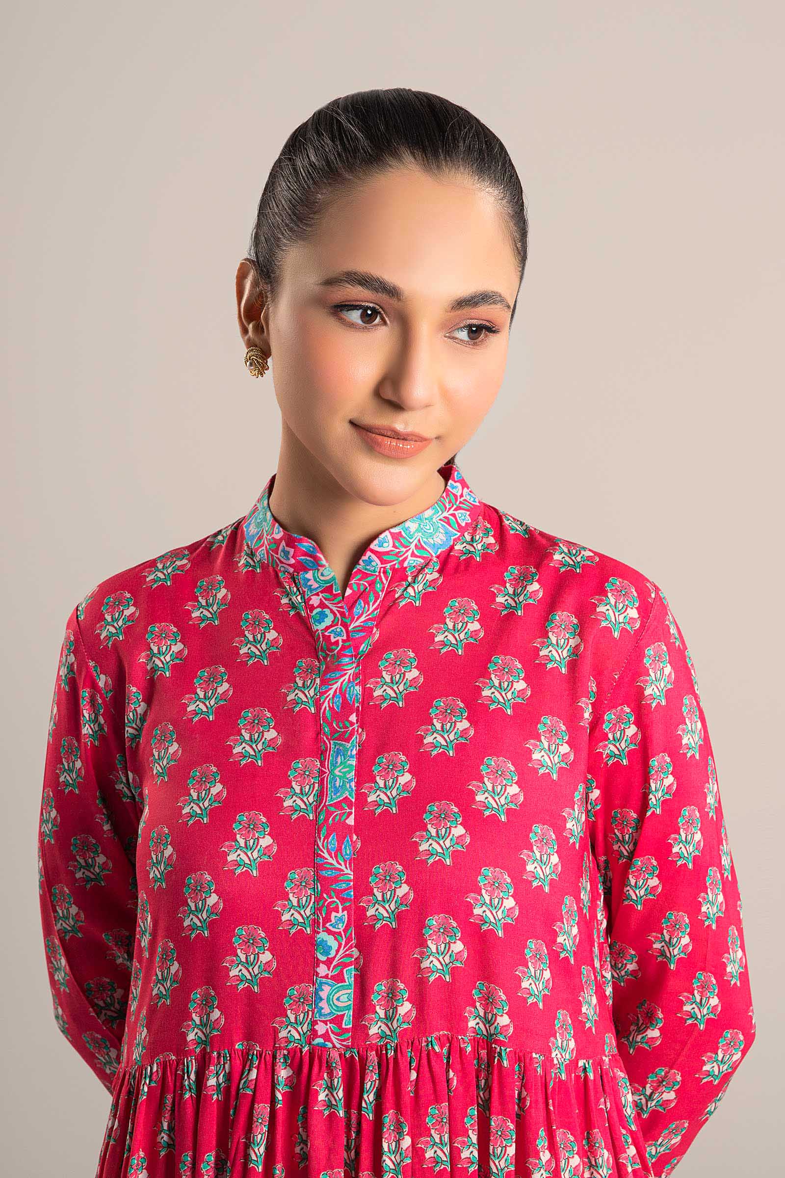 Printed Arabic Lawn Dress - Image 2