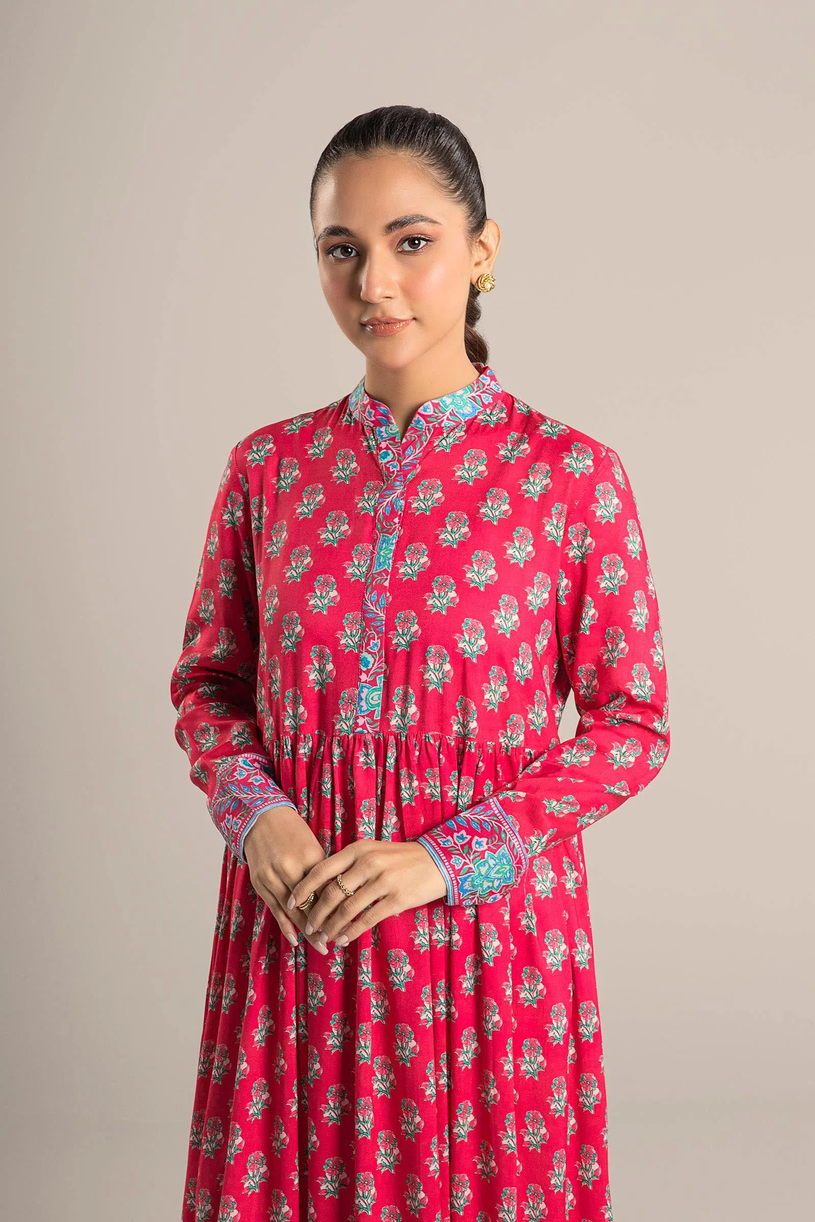 Printed Arabic Lawn Dress - Image 3