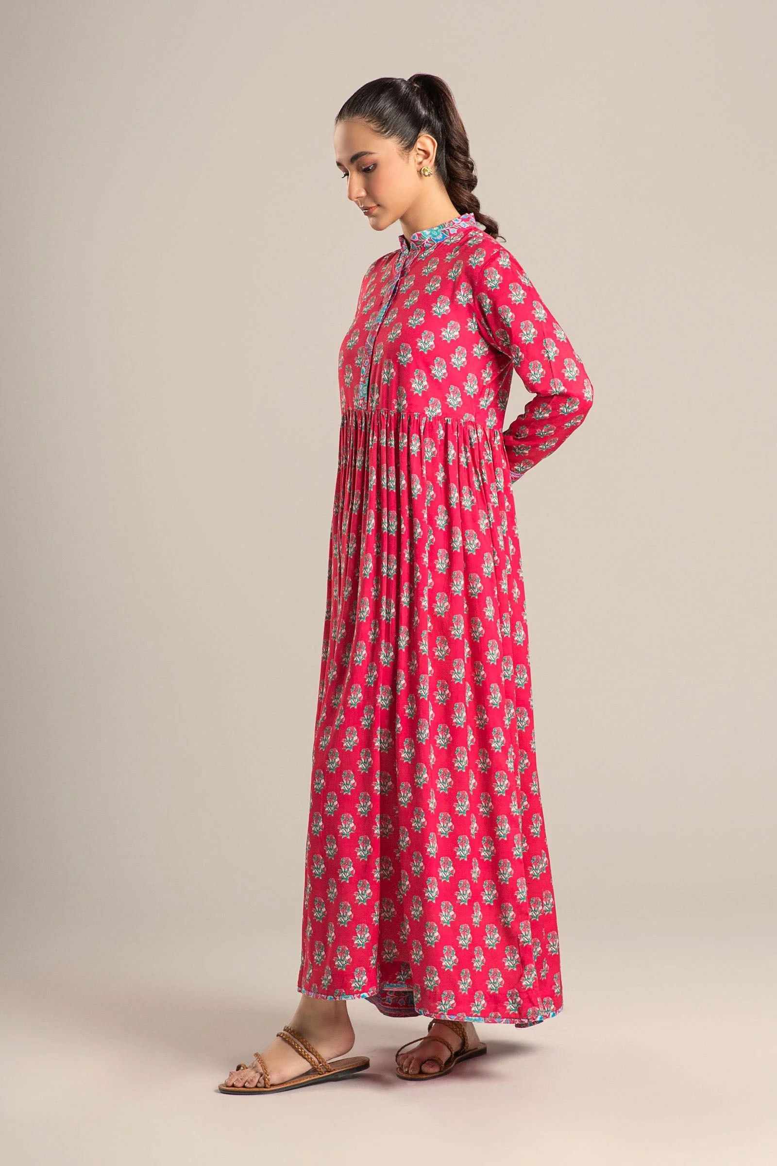 Printed Arabic Lawn Dress - Image 5