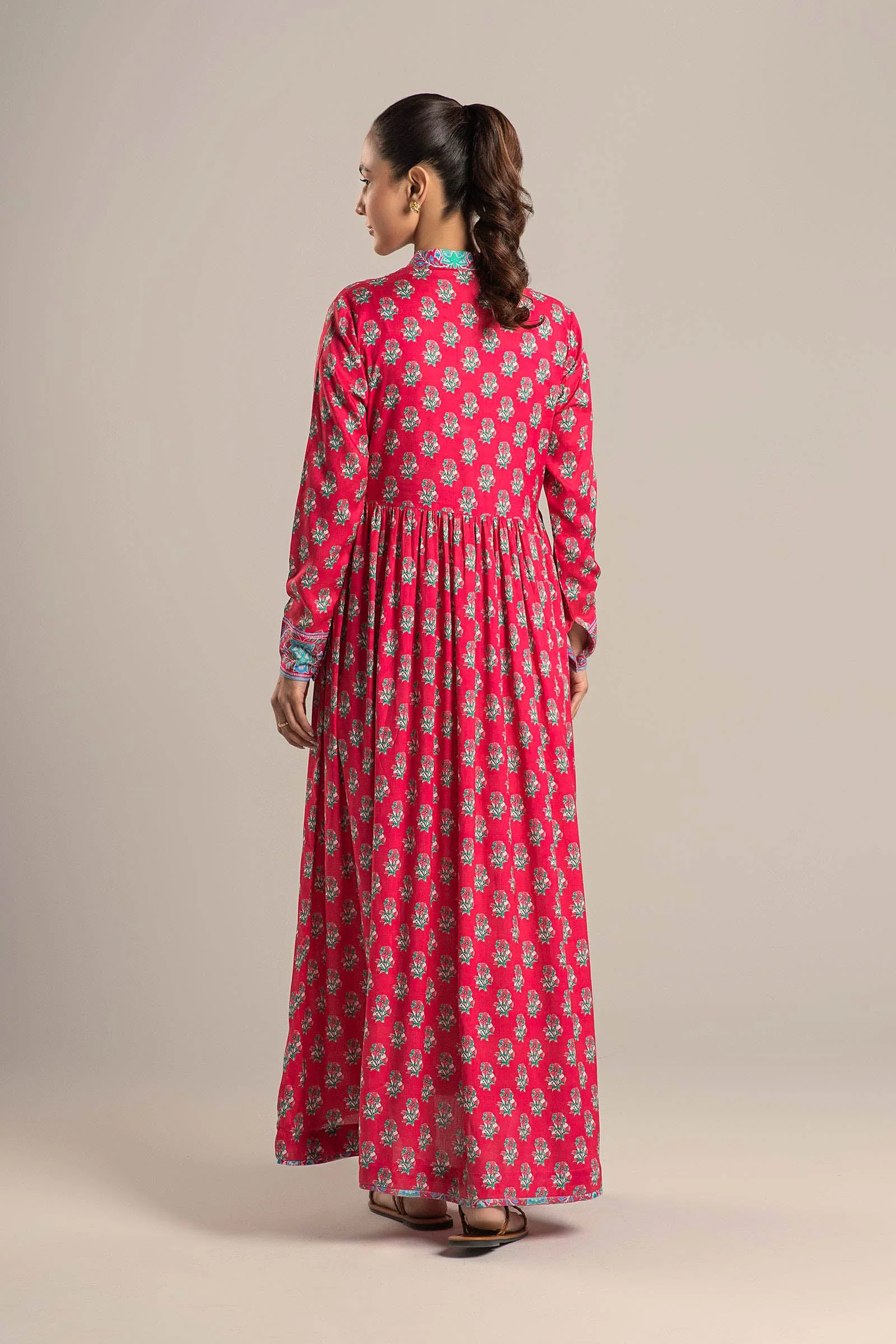 Printed Arabic Lawn Dress - Image 6