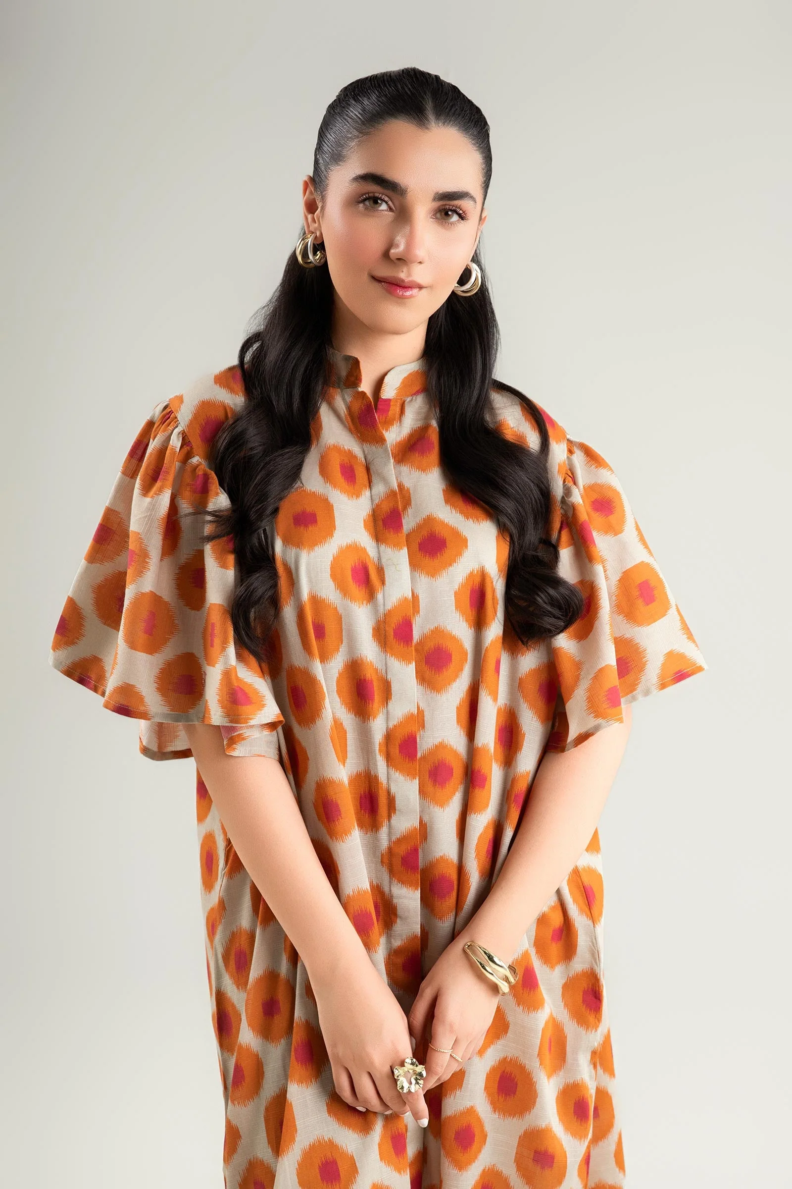 Printed Slub Lawn Tunic - Image 3