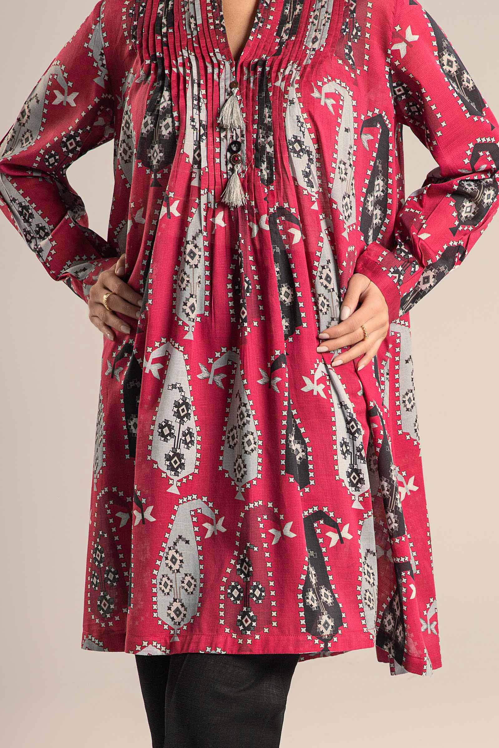 Printed Slub Lawn Shirt - Image 5