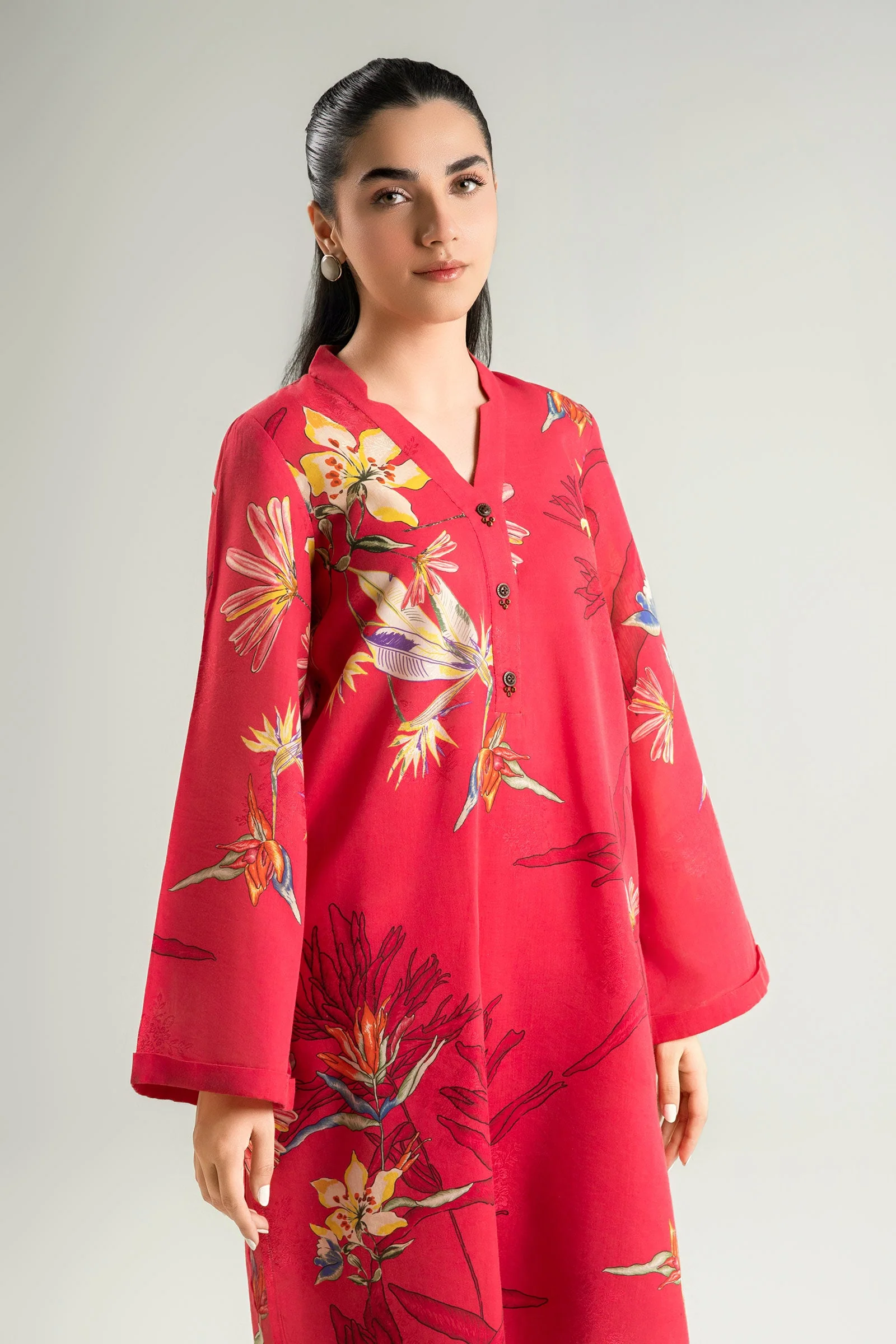 2 Pc Printed Jacquard Viscose Suit - Image 3