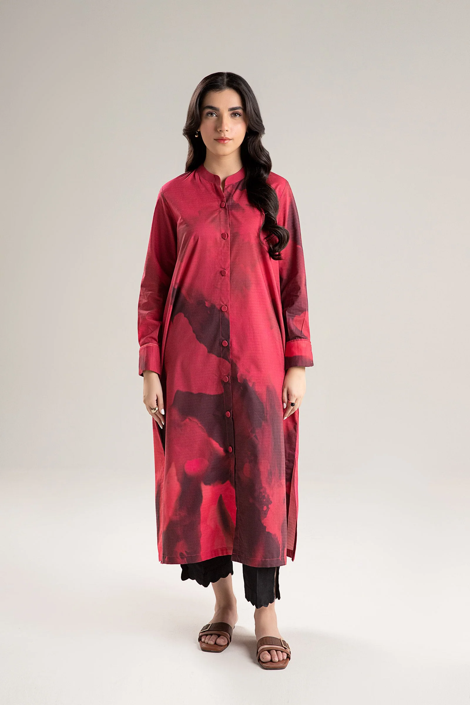 Printed Self Pinstripe Tunic