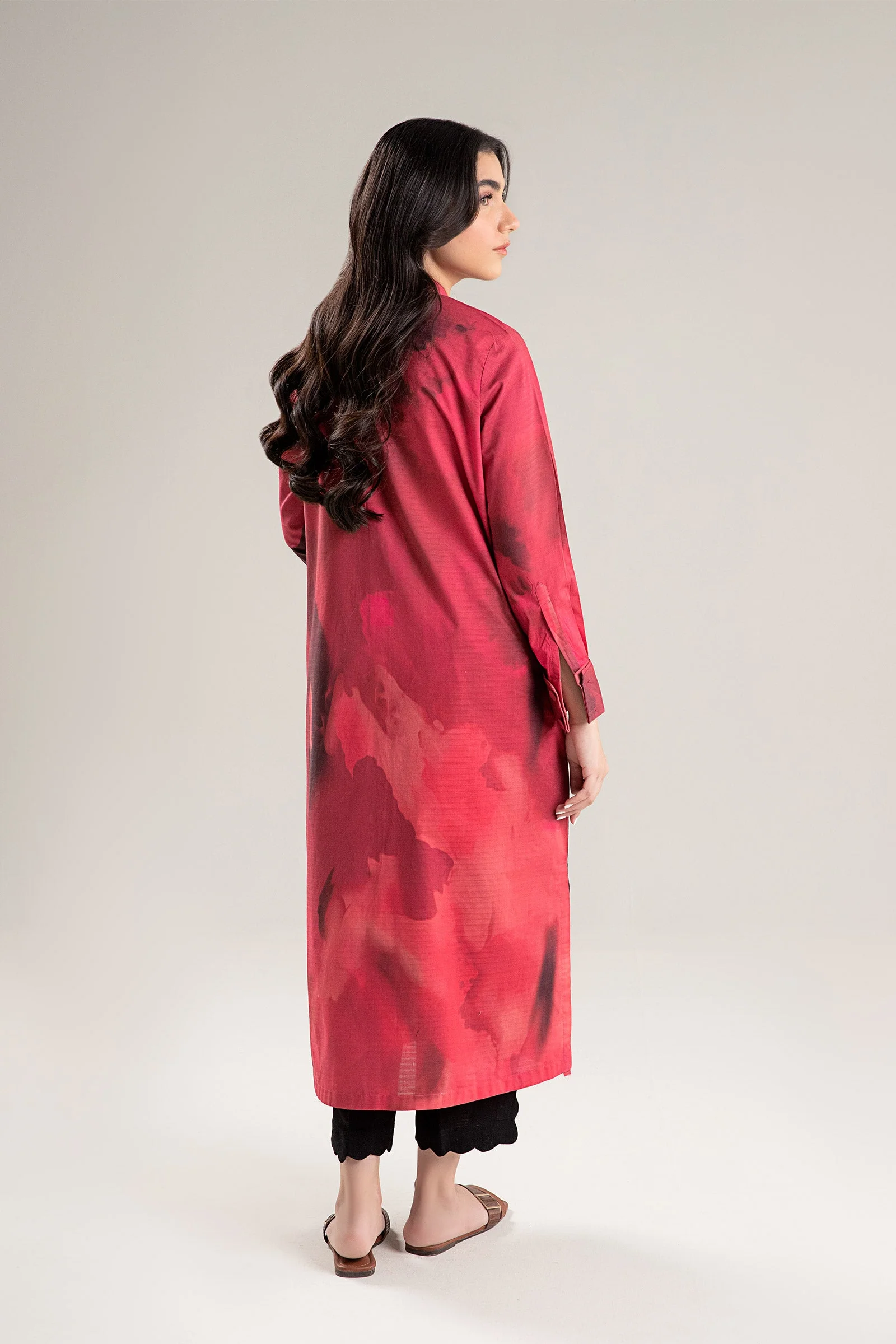 Printed Self Pinstripe Tunic - Image 5