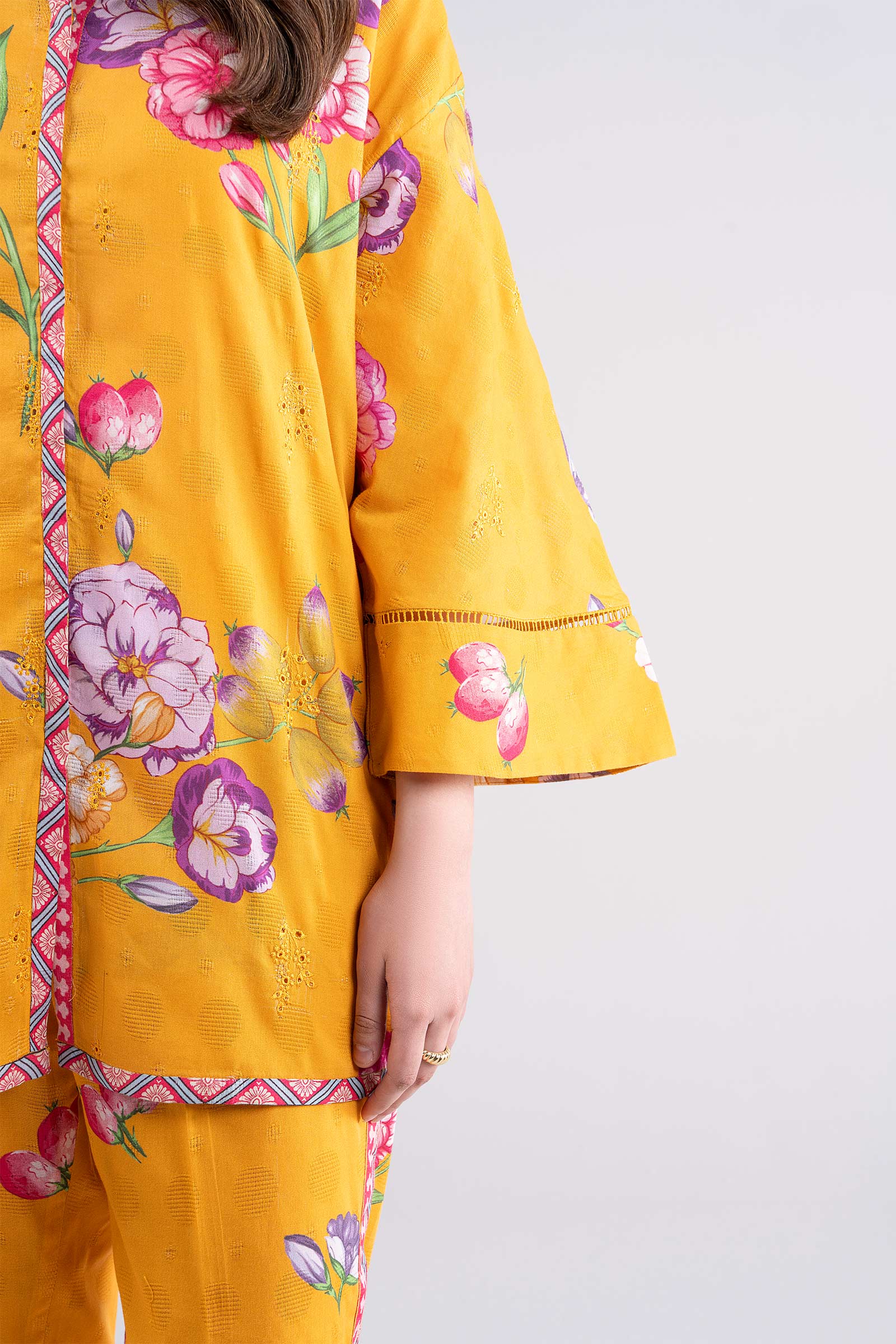 2 Pc Printed Textured Cotton Suit - Image 4