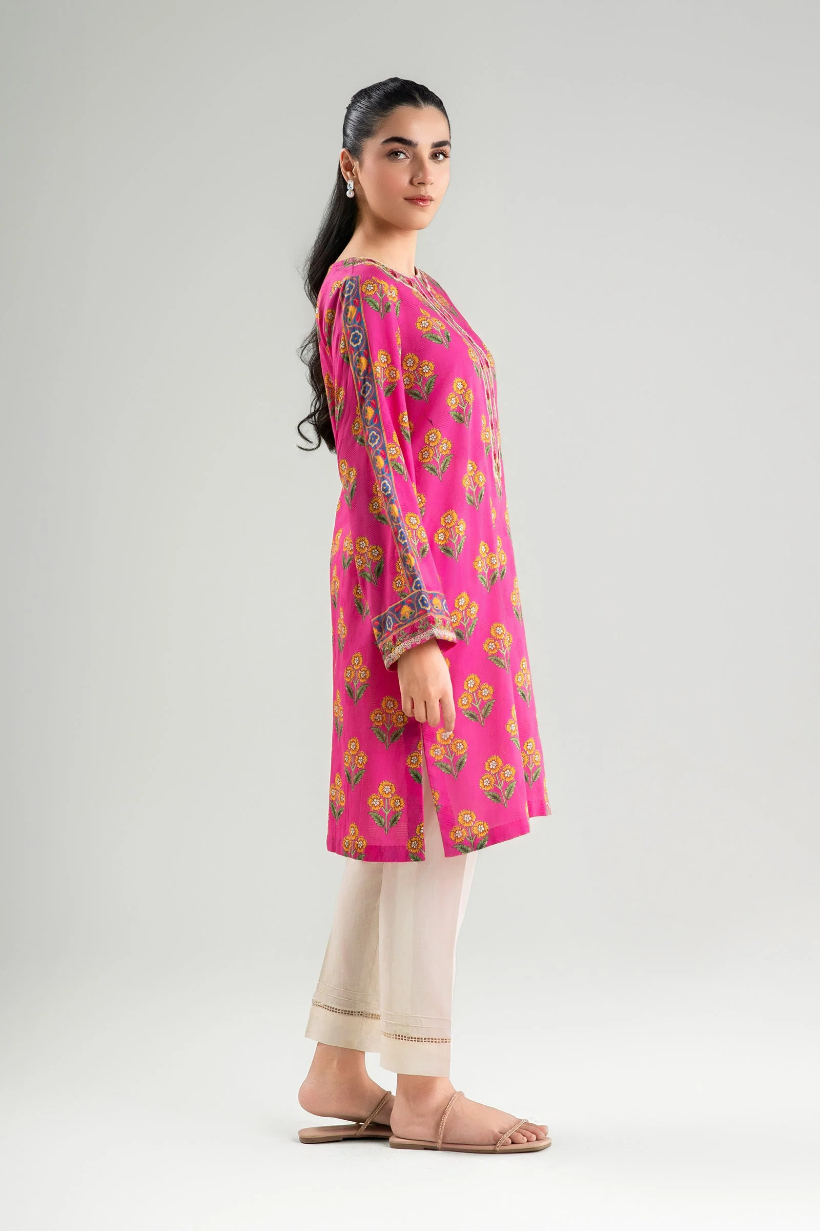 Embroidered Textured Cotton Shirt - Image 5