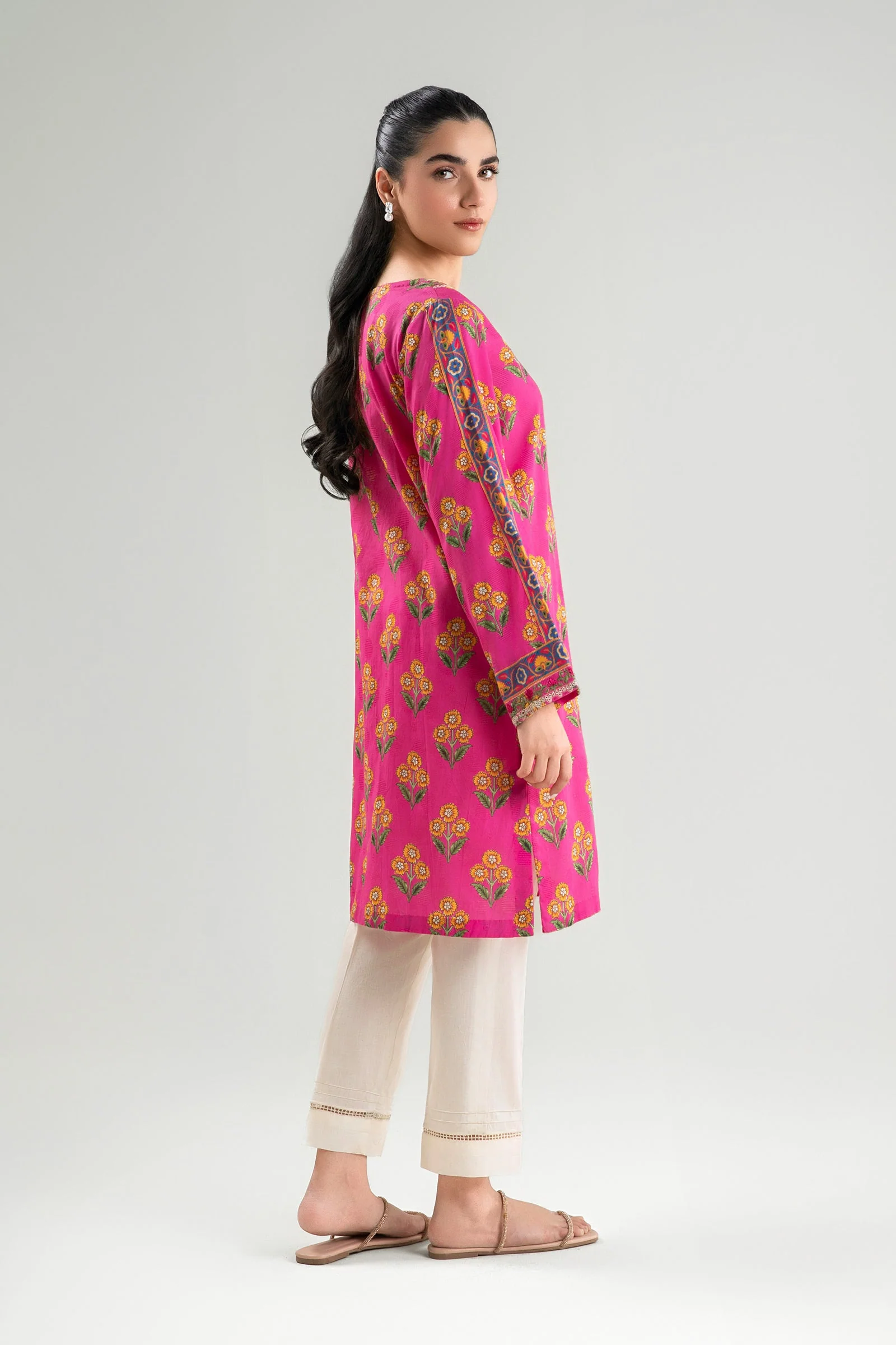 Embroidered Textured Cotton Shirt - Image 6