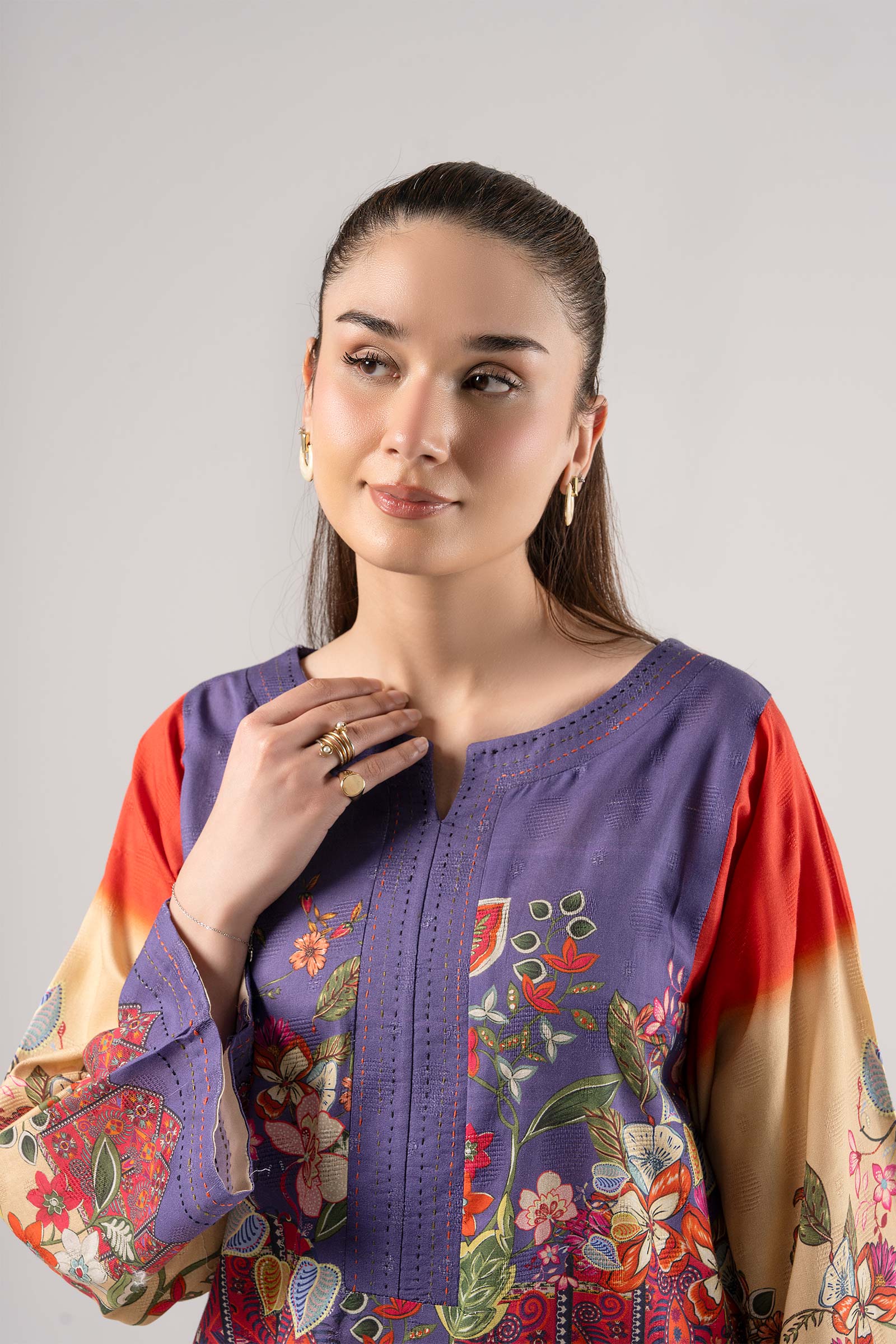 Printed Textured Cotton Shirt - Image 4