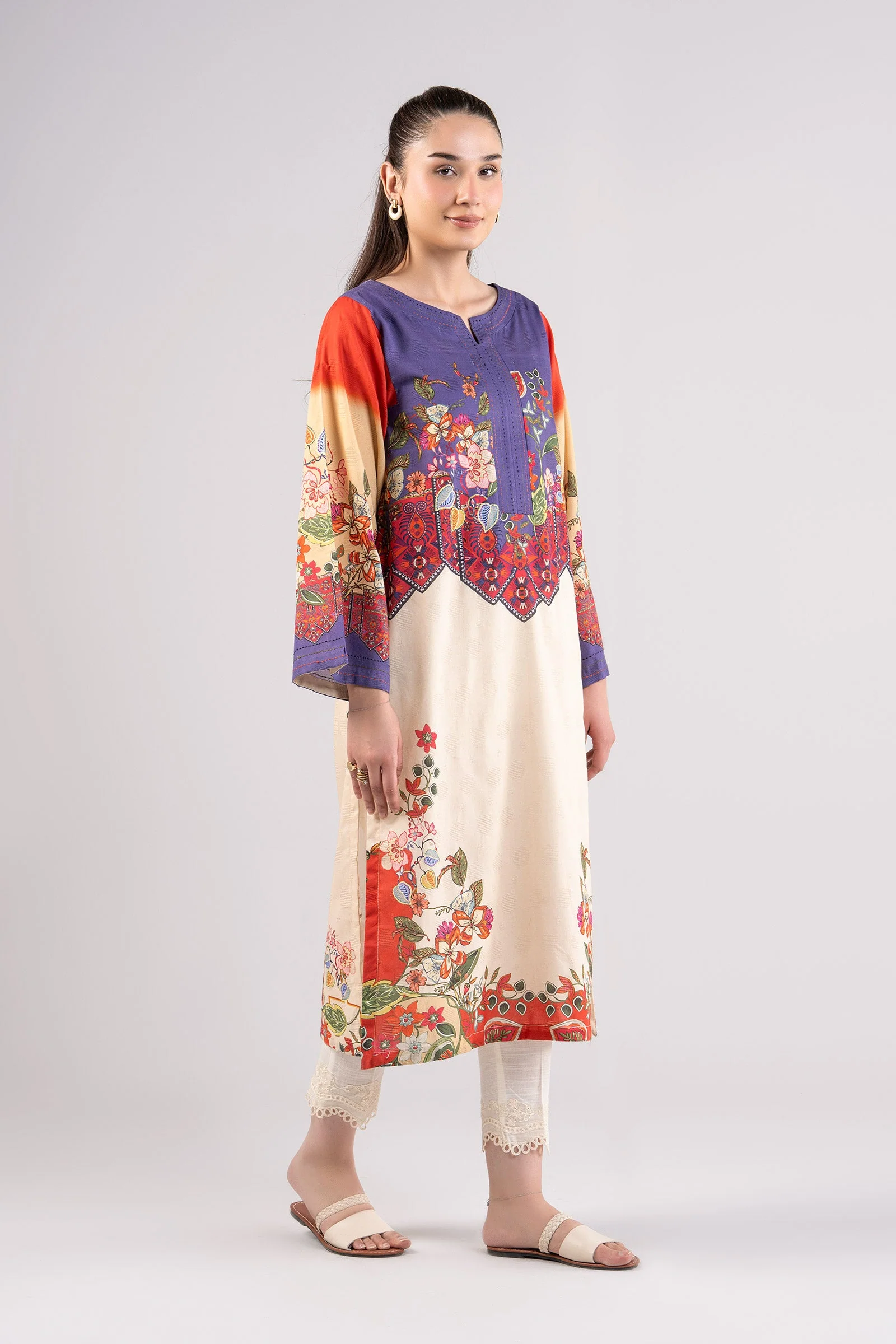 Printed Textured Cotton Shirt - Image 5