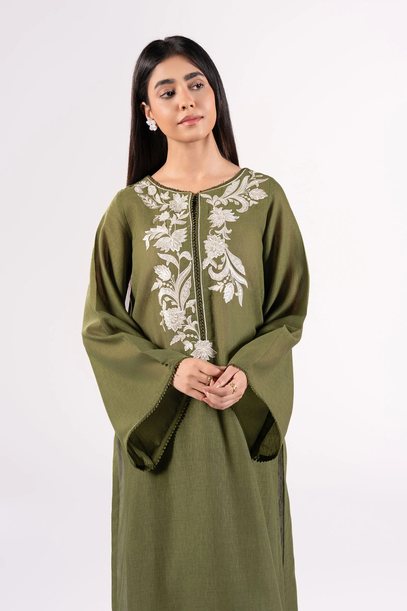 2 Pc Embroidered Karandi Suit - Image 2