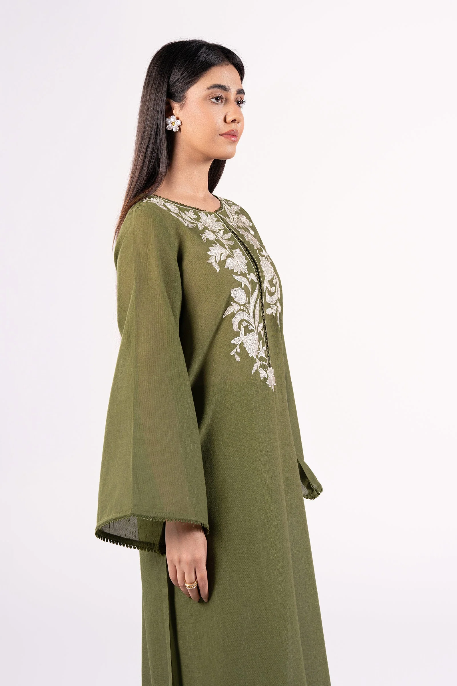 2 Pc Embroidered Karandi Suit - Image 3