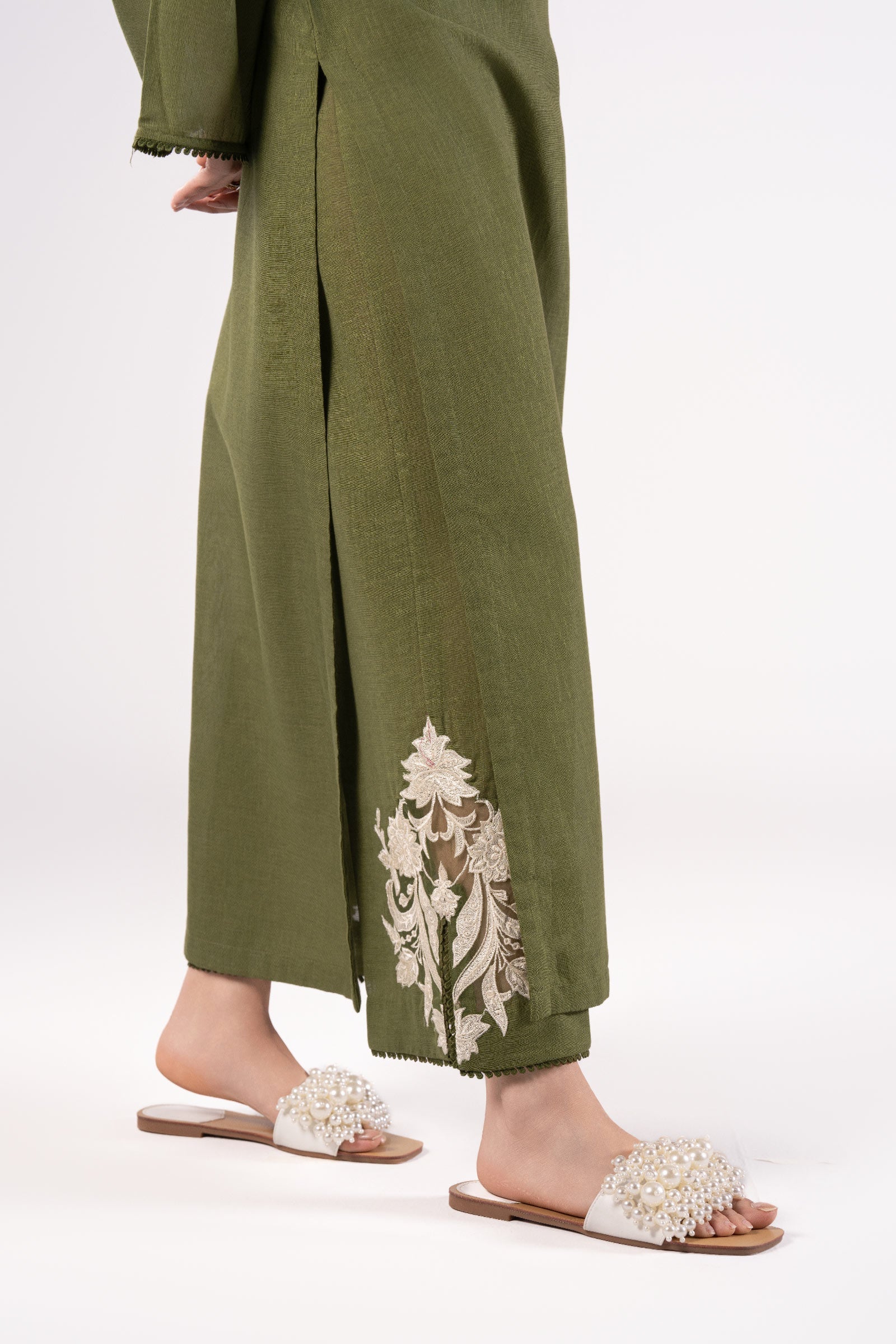 2 Pc Embroidered Karandi Suit - Image 4