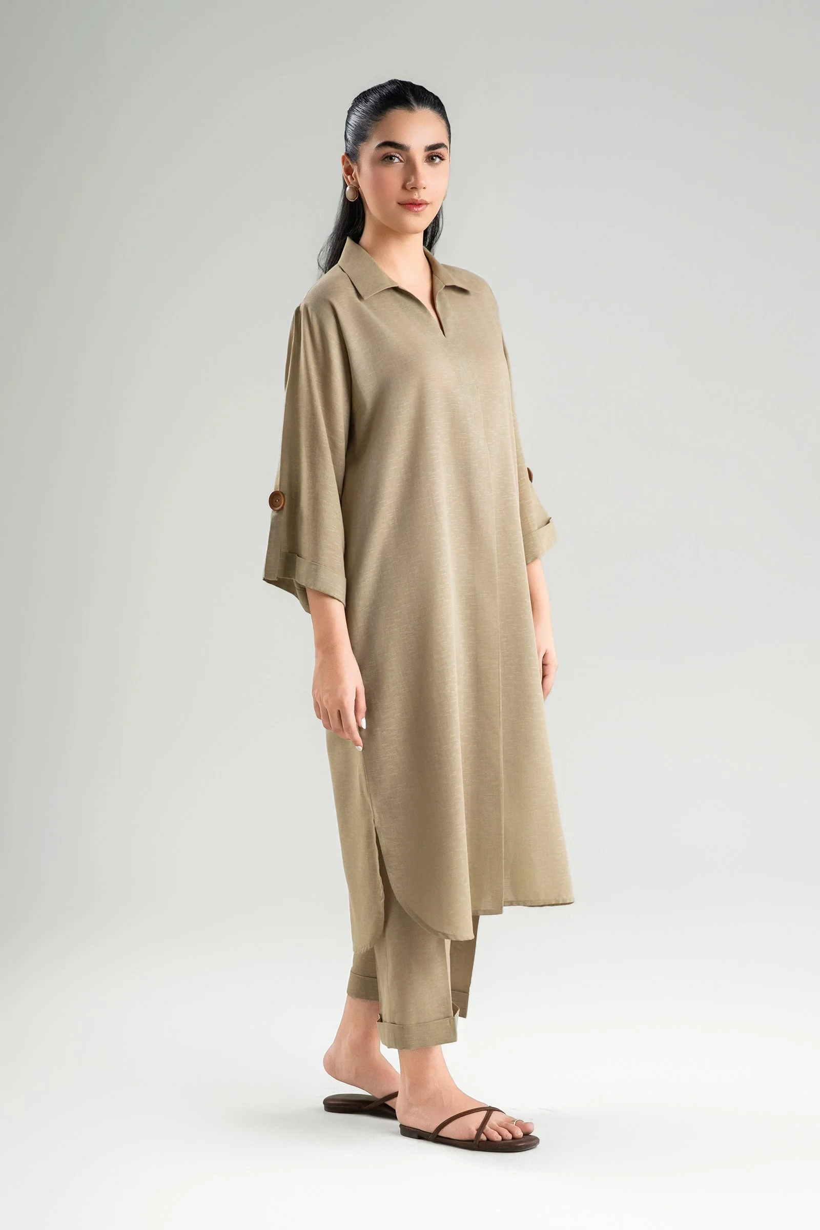 2 Pc Dyed Karandi Suit - Image 4