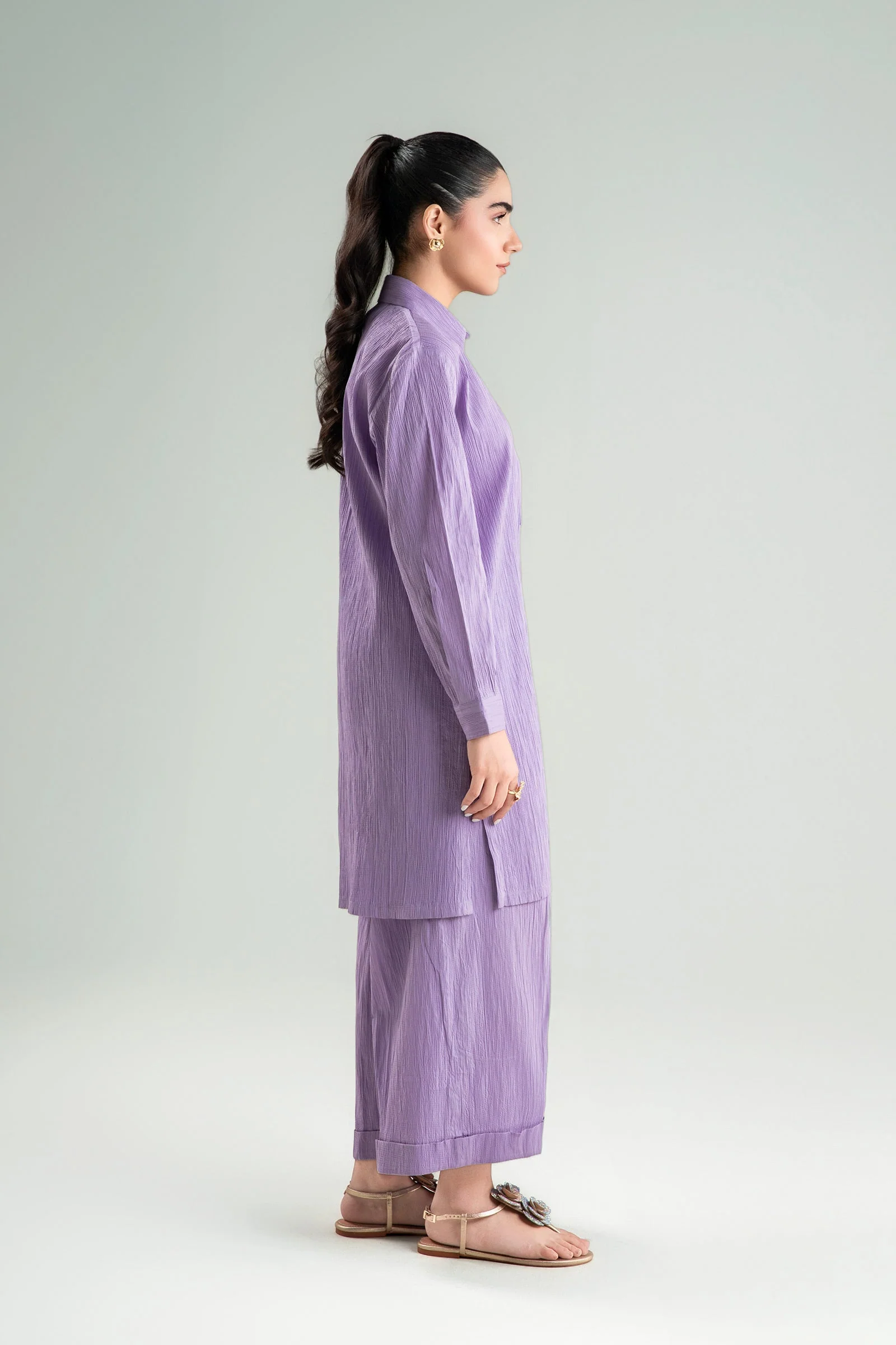 2 Pc Dyed Seersucker Suit - Image 4