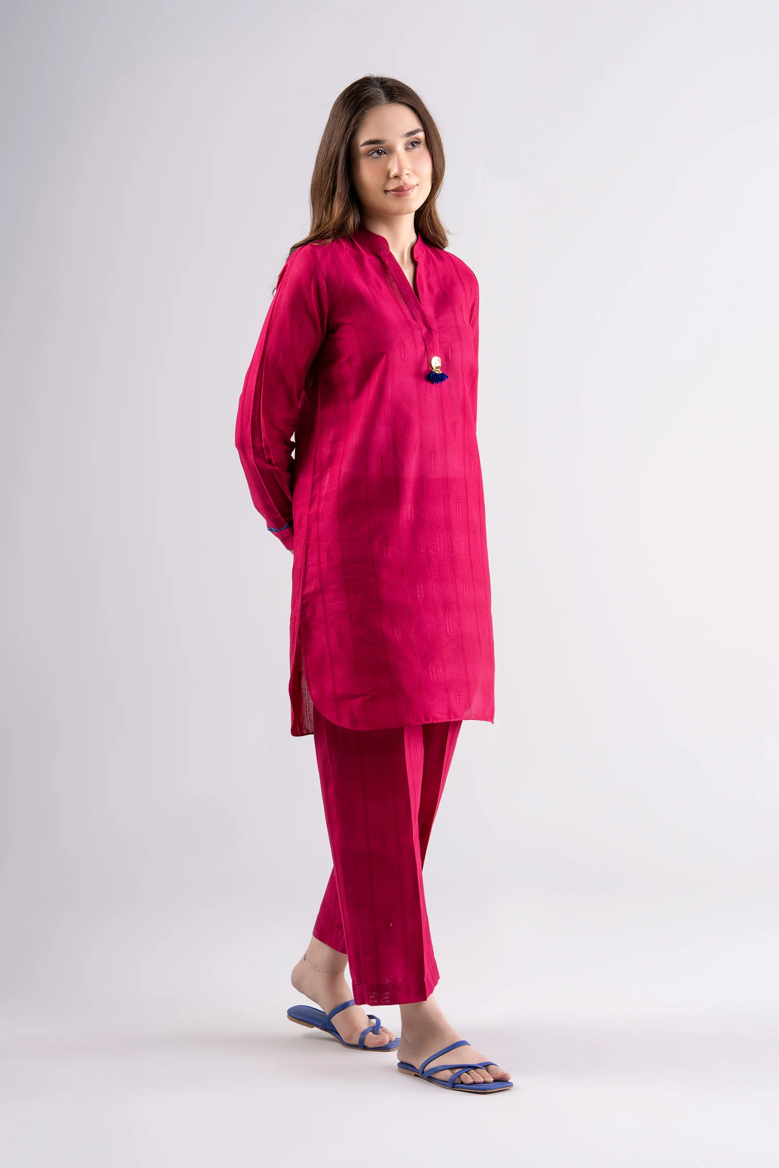 2 Pc Dyed Textured Suit - Image 4