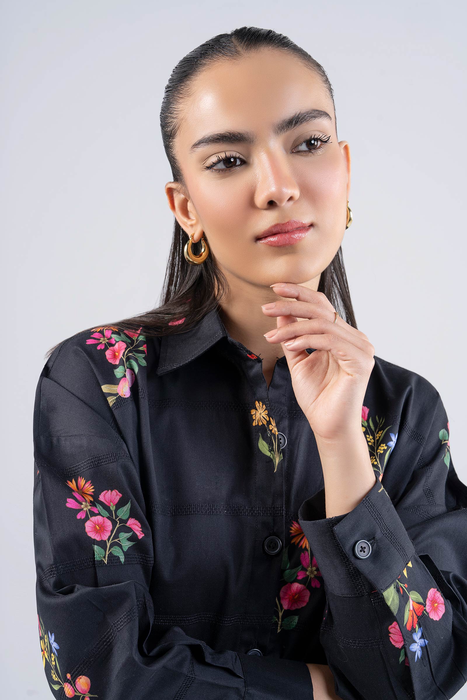 2 Pc Printed Textured Cotton Suit - Image 2