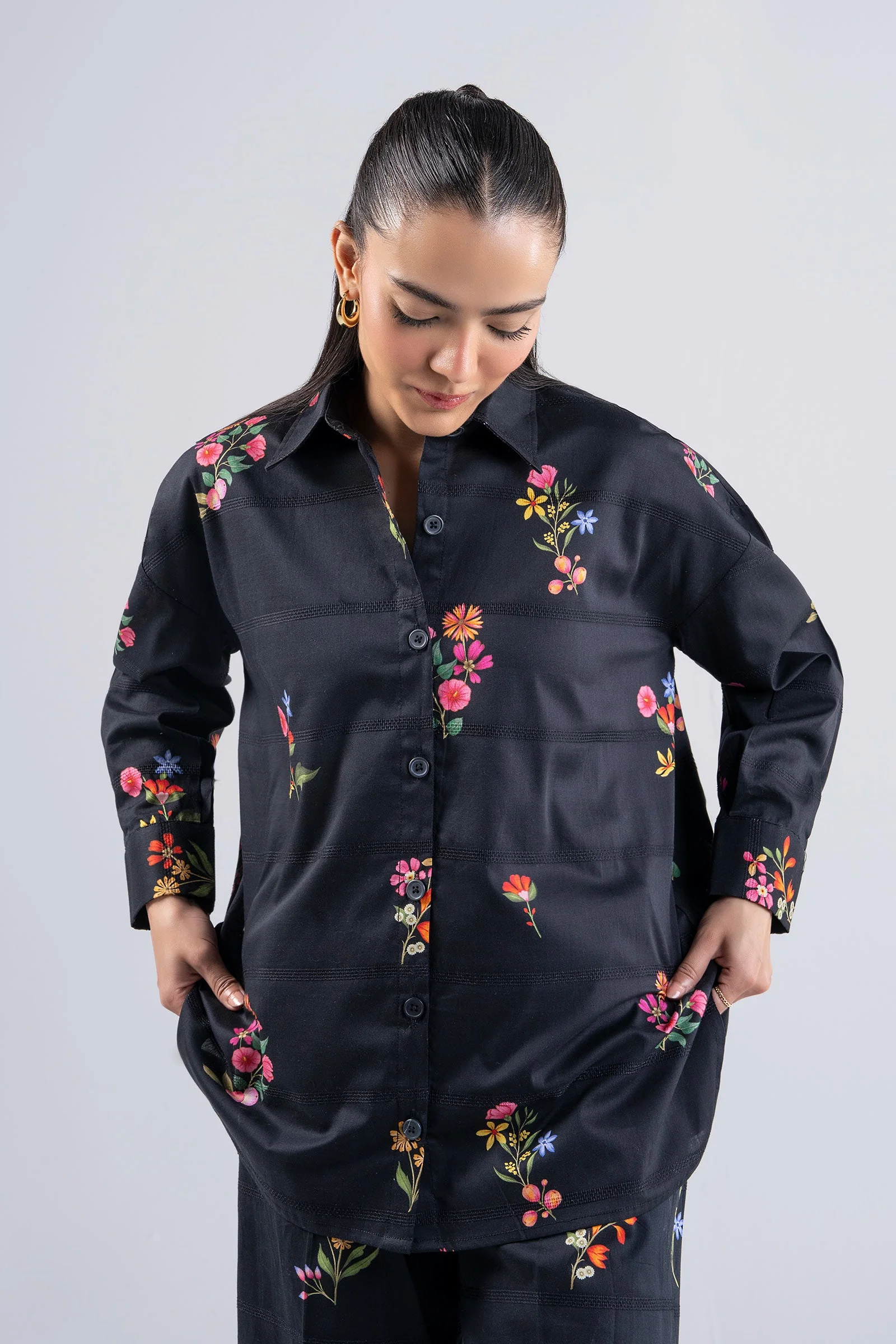 2 Pc Printed Textured Cotton Suit - Image 3