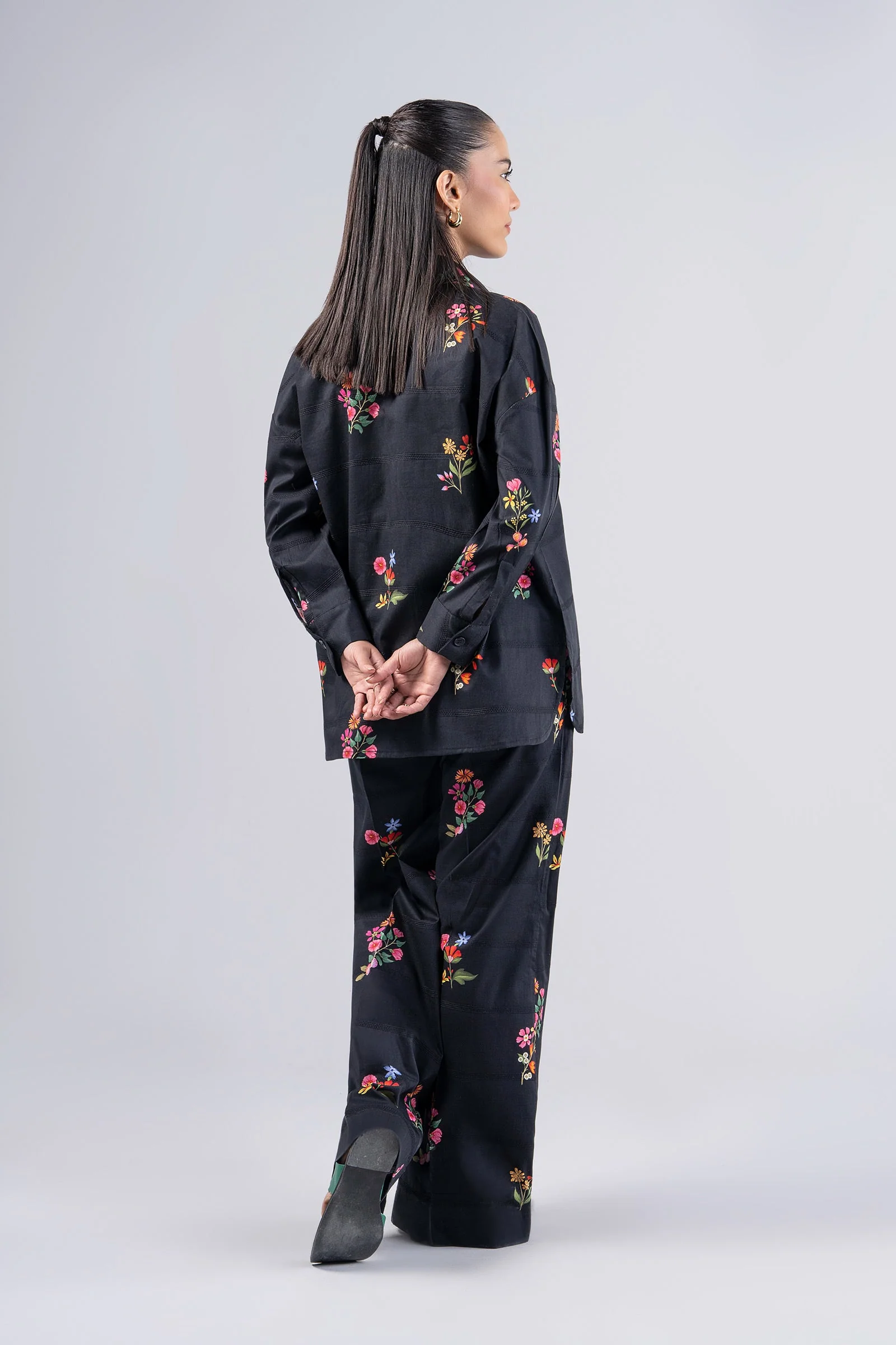 2 Pc Printed Textured Cotton Suit - Image 5