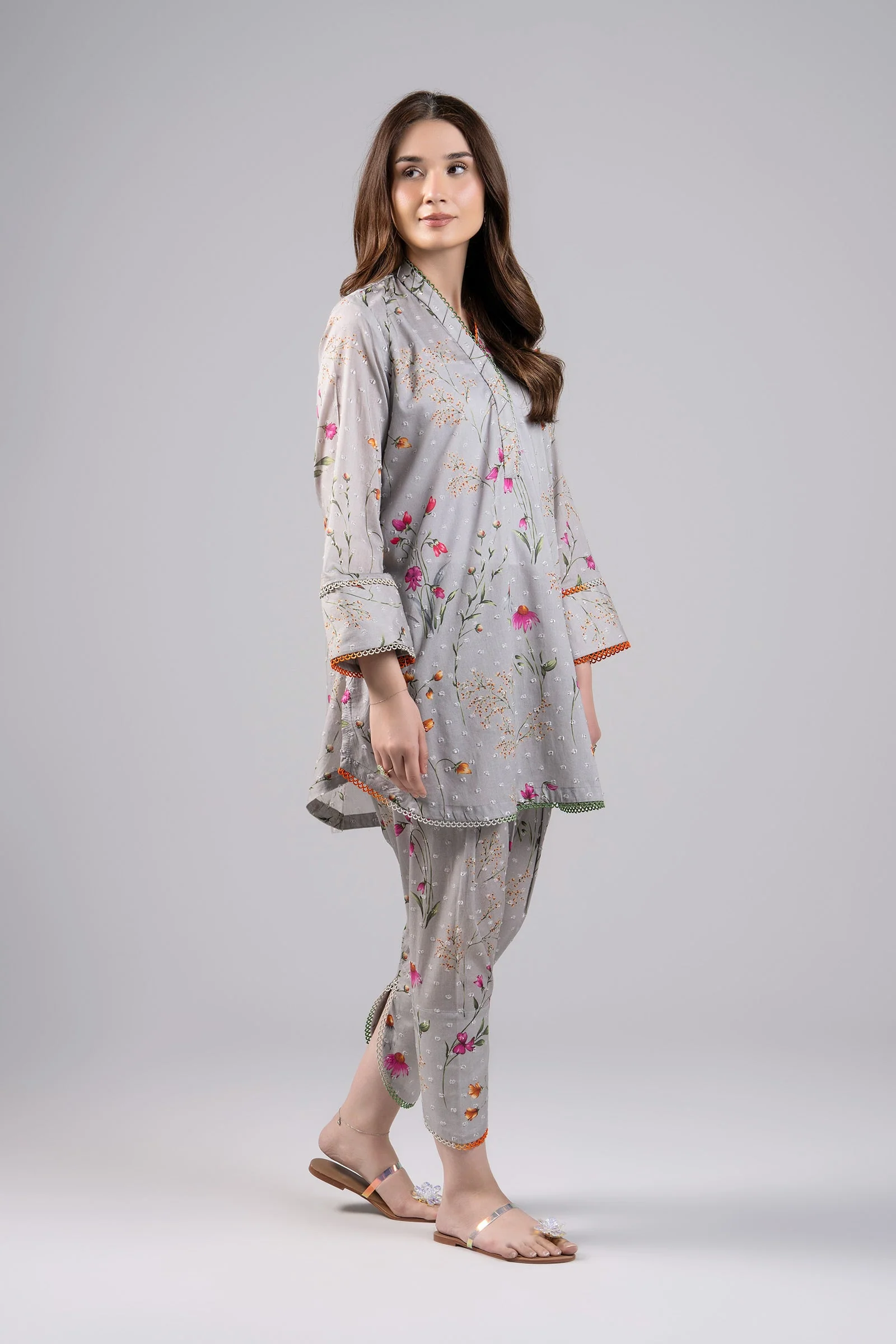 2 Pc Printed Brochia Suit - Image 3