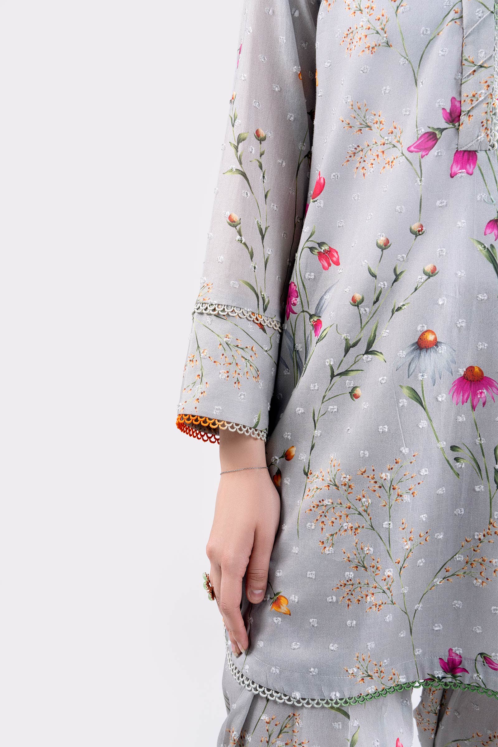 2 Pc Printed Brochia Suit - Image 4