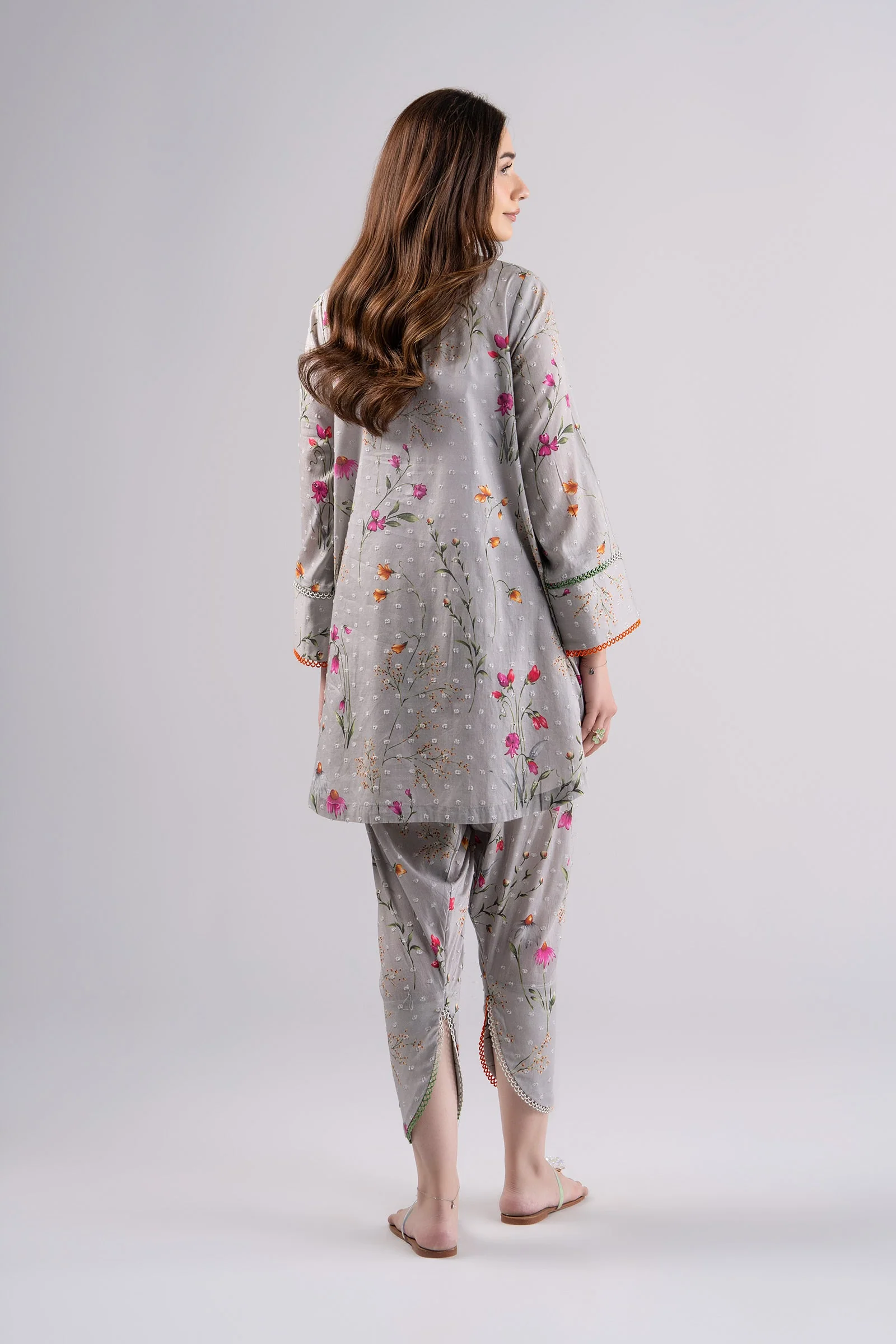 2 Pc Printed Brochia Suit - Image 5