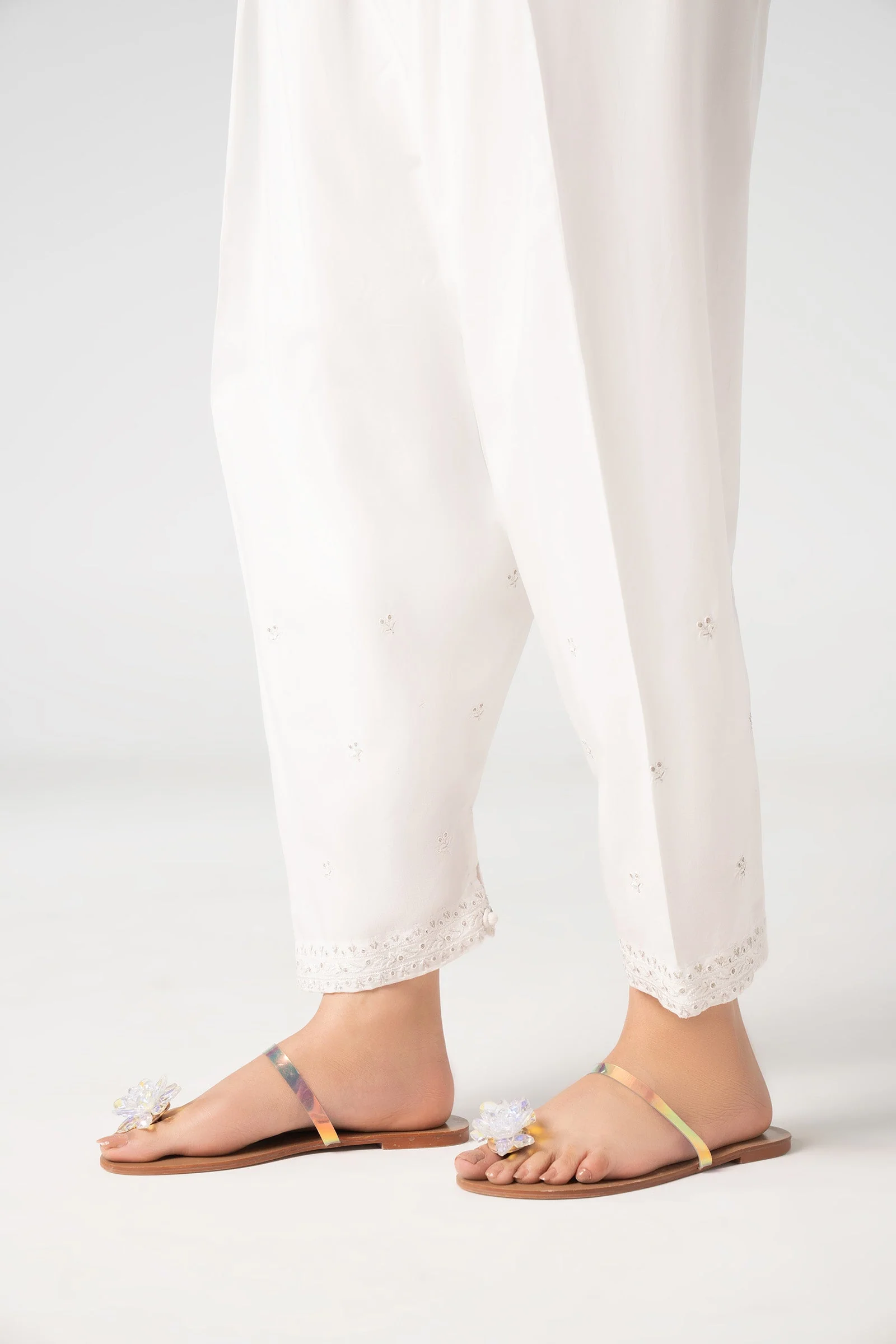Embroidered Cambric Shalwar - Image 3