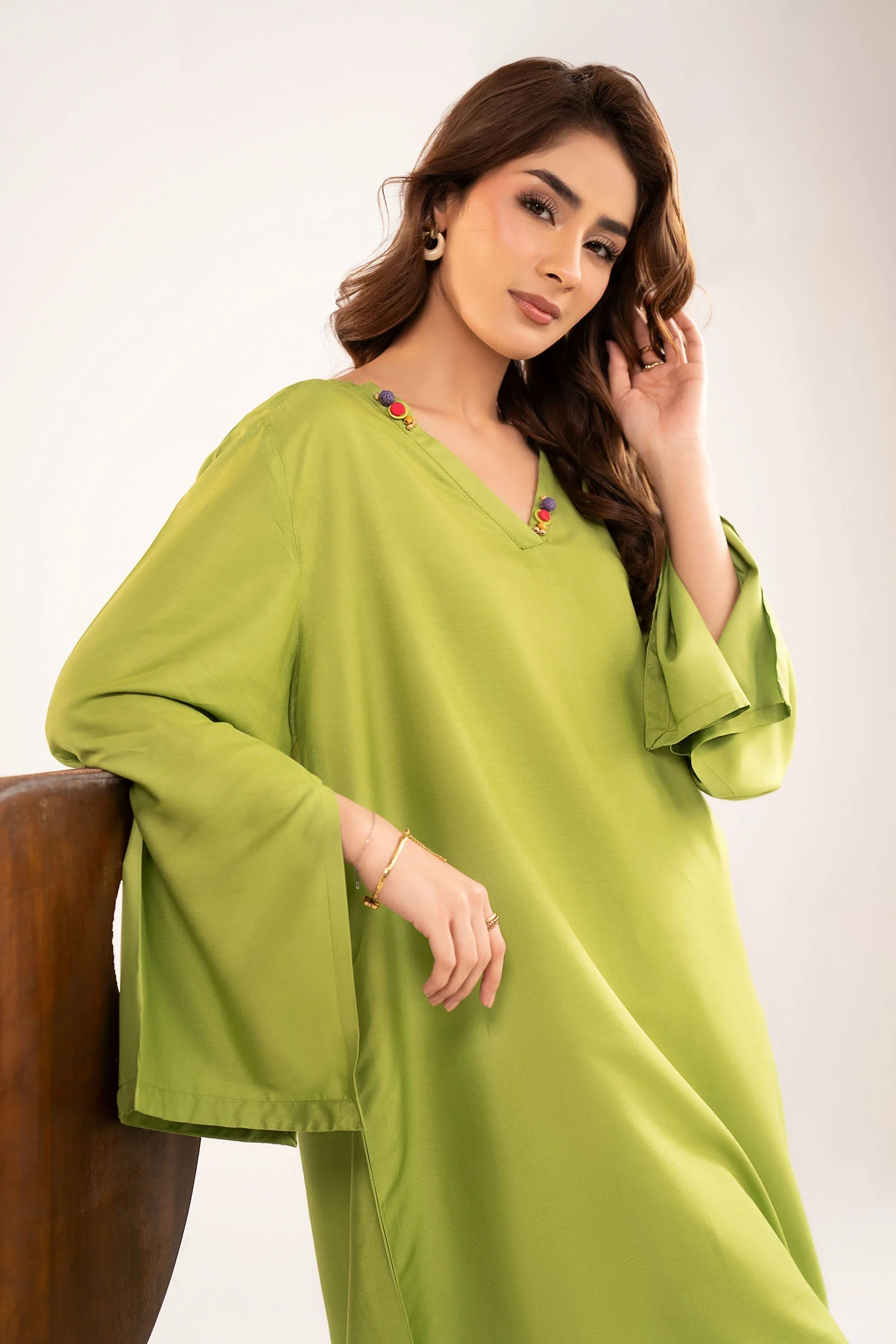 2 Pc Dyed Arabic Lawn Suit - Image 5