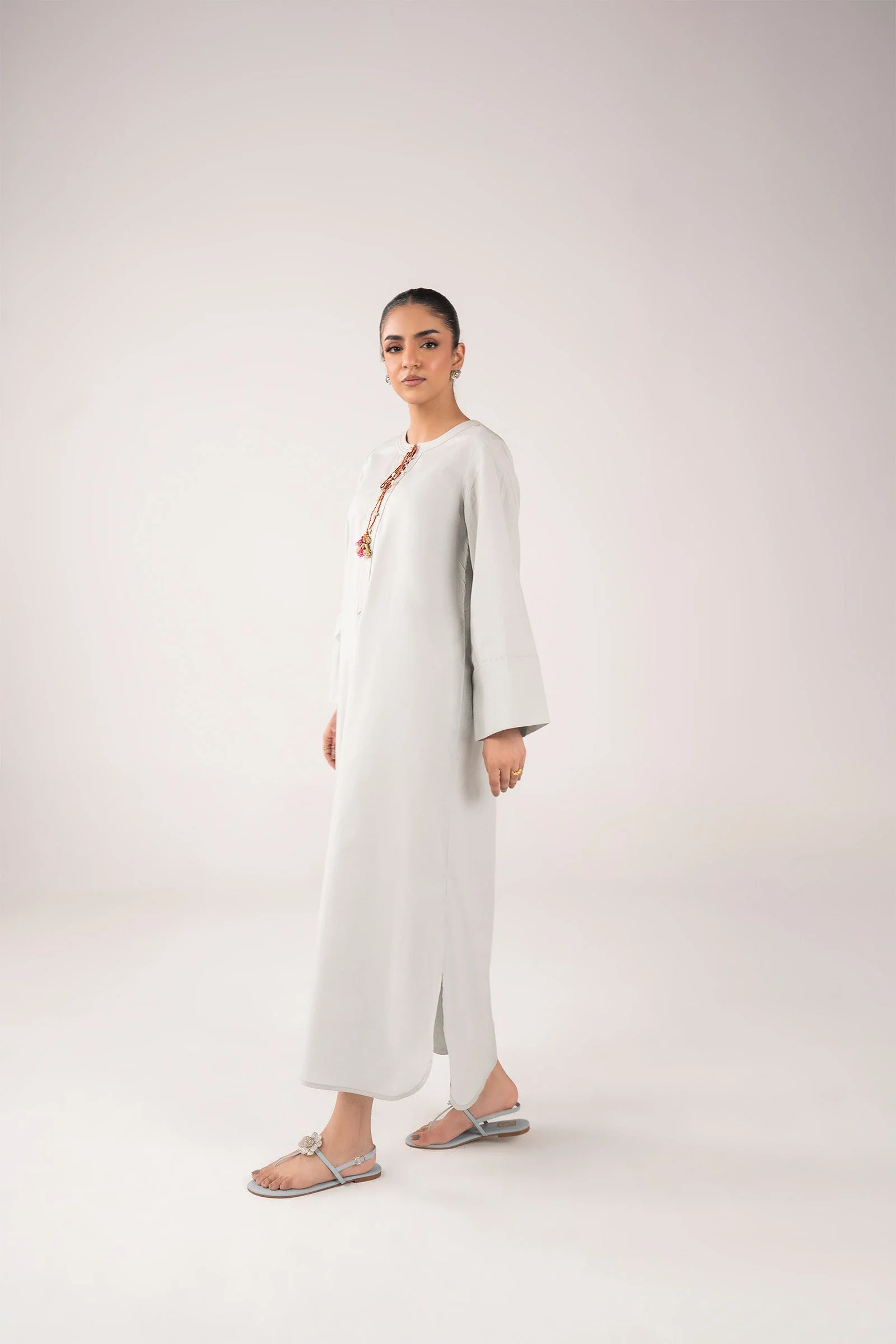 2 Pc Dyed Slub Lawn Suit - Image 6