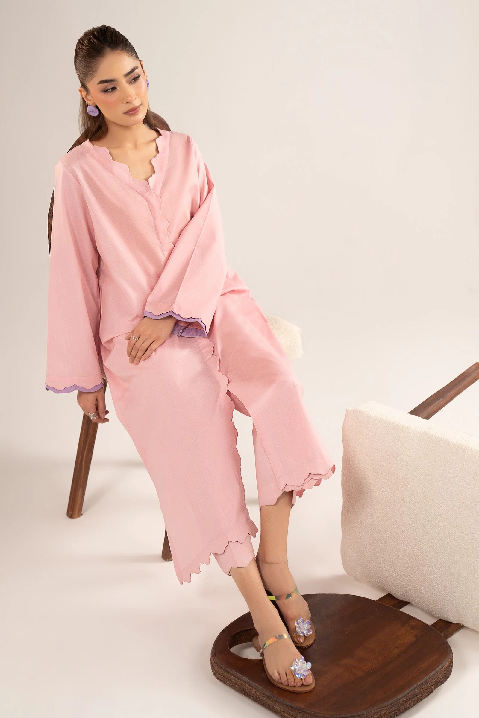 2 Pc Dyed Crosshatch Suit - Image 3