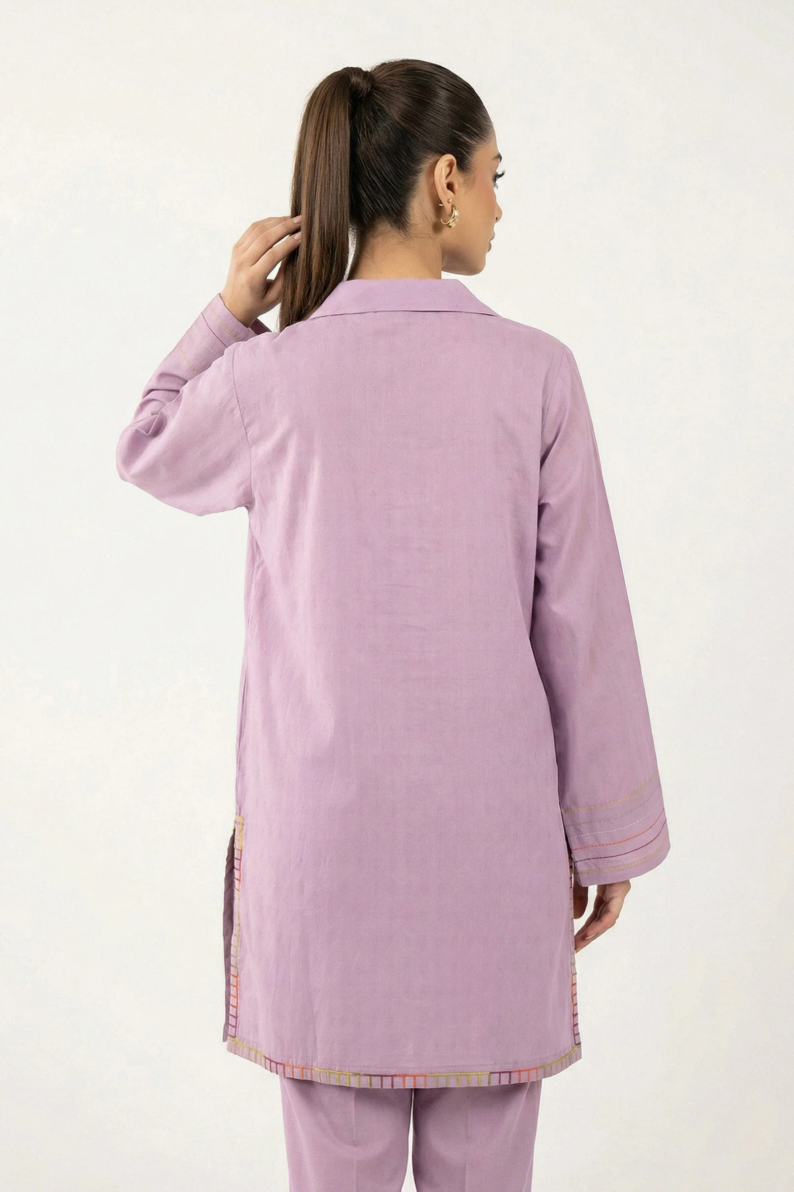 2 Pc Dyed Dobby Cotton Suit - Image 4